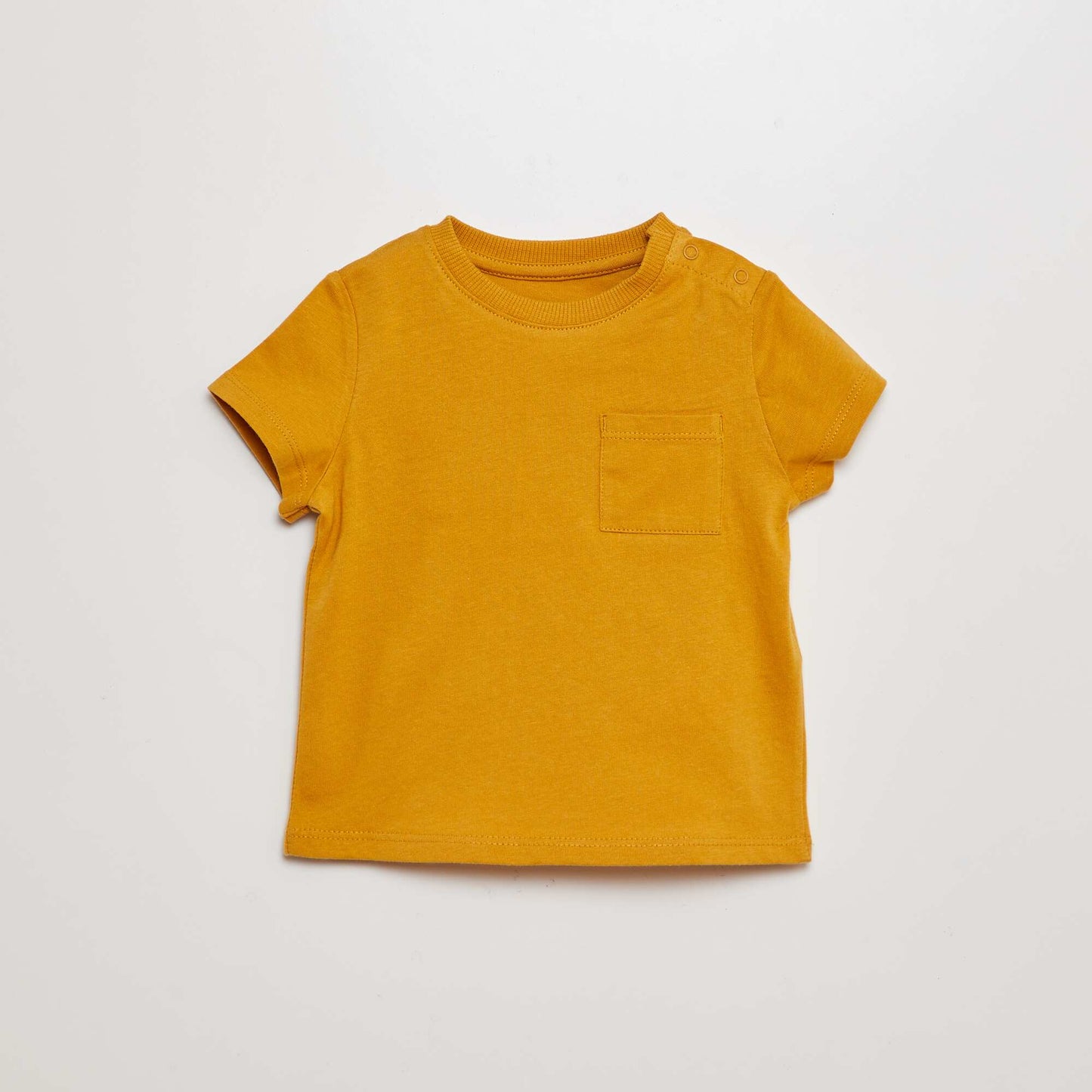 Camiseta lisa de manga corta BEIGE
