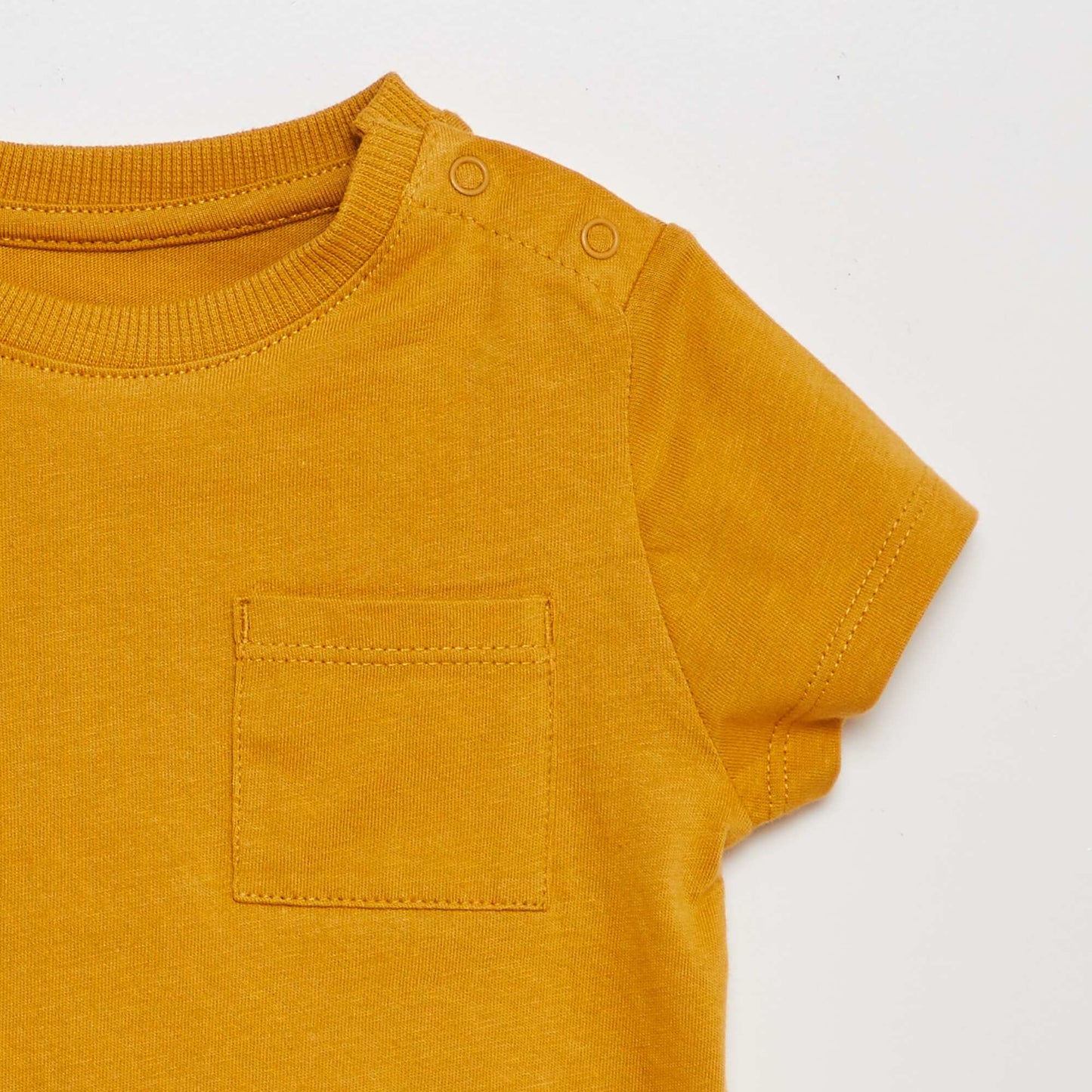 Camiseta lisa de manga corta BEIGE