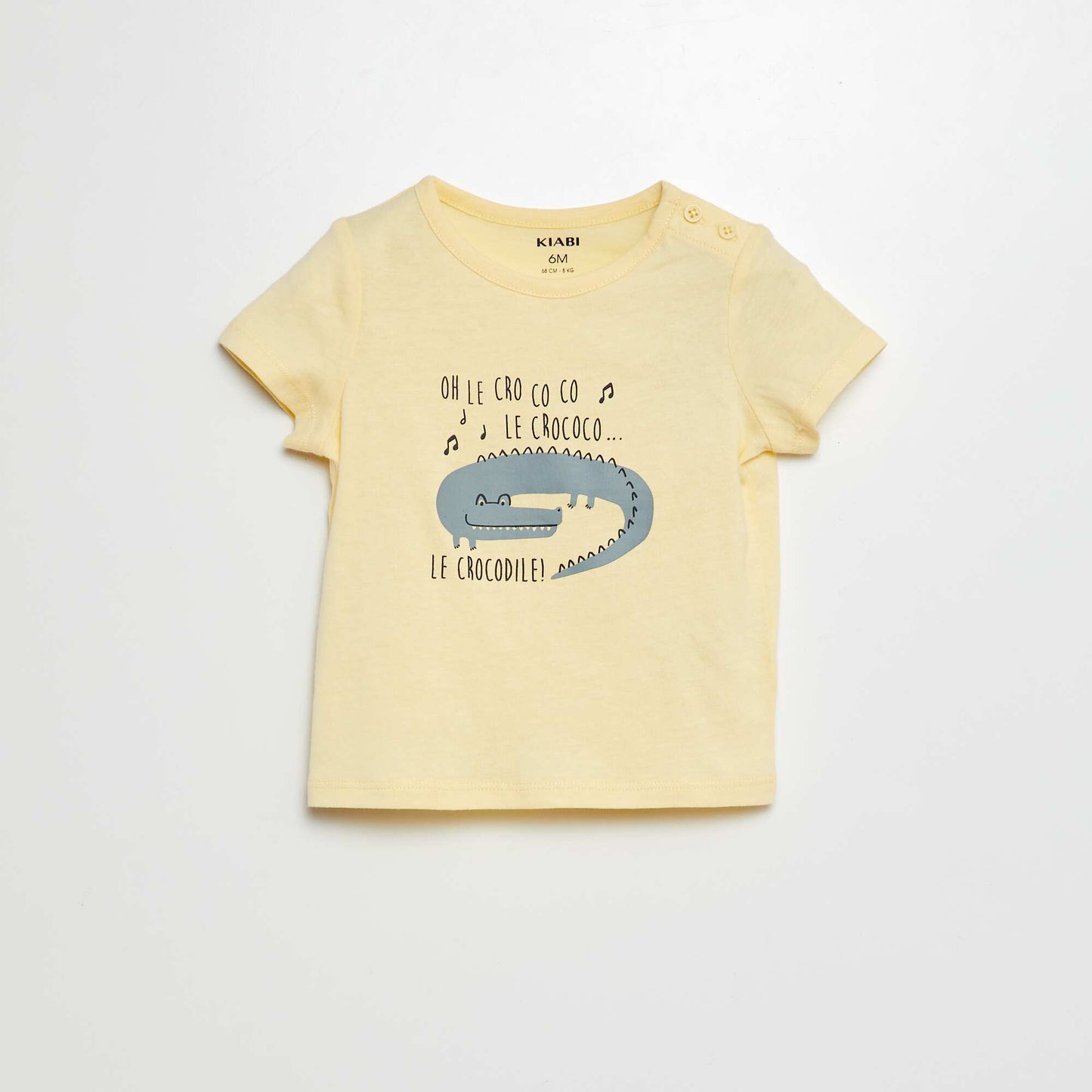 Camiseta estampada de manga corta AMARILLO