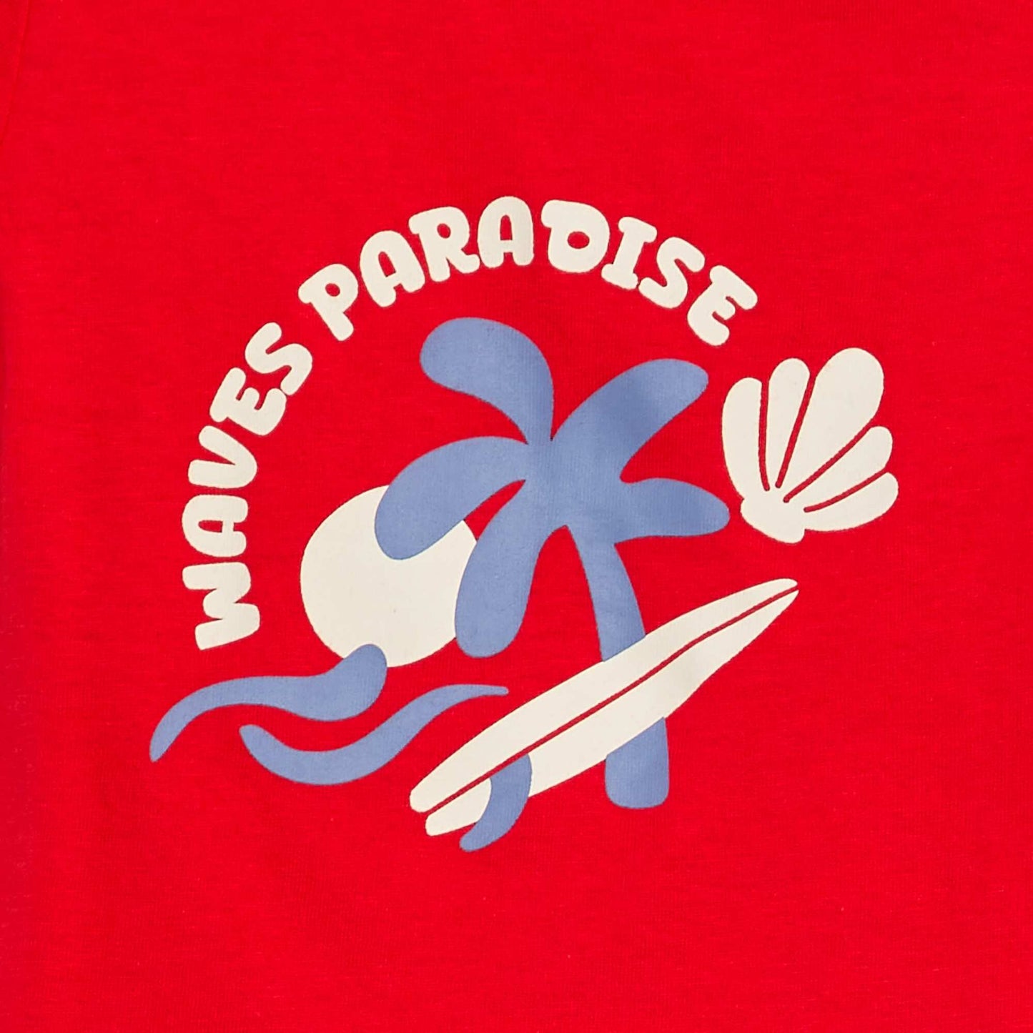 Camiseta estampada de manga corta ROJO