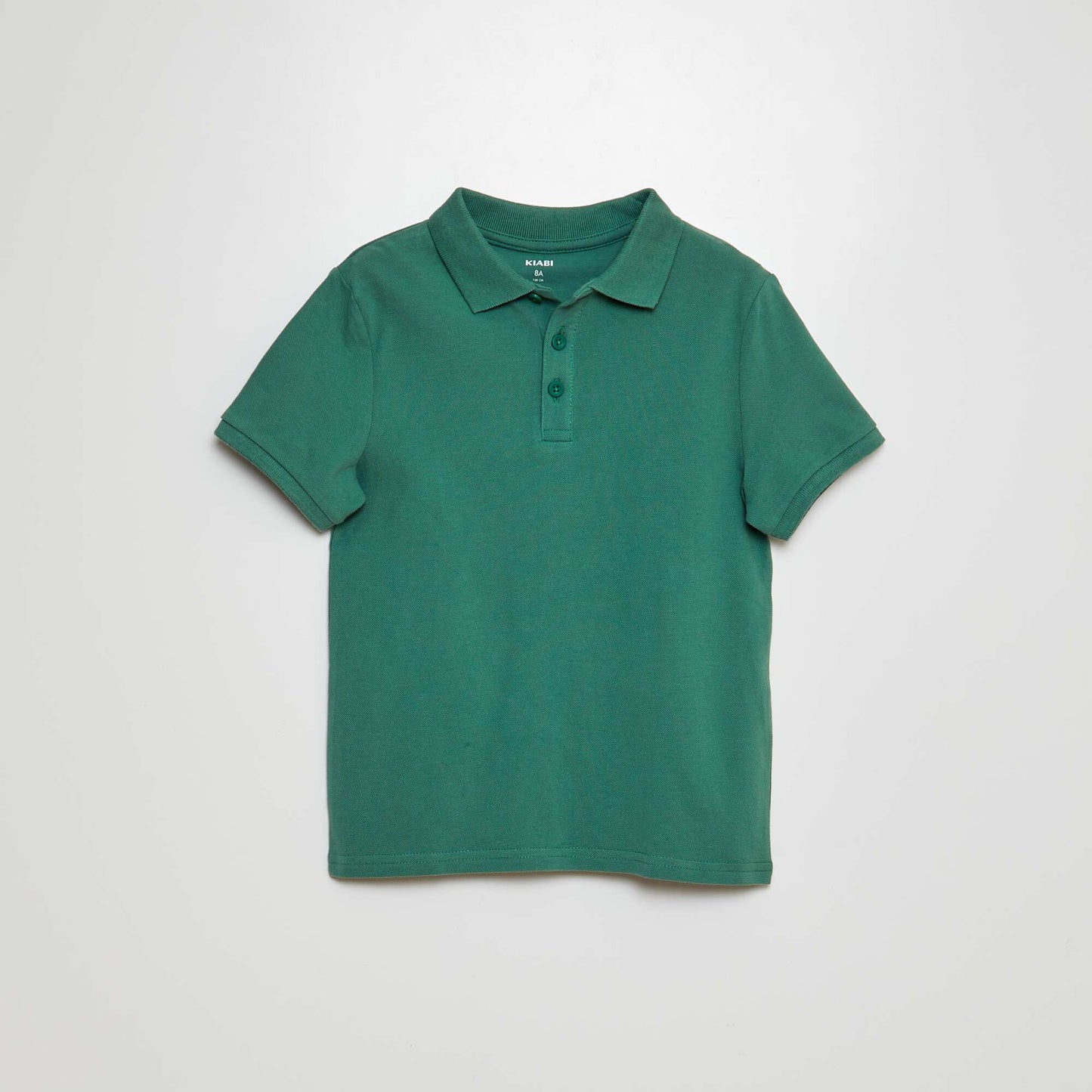 Remera liso de punto de piqué VERDE