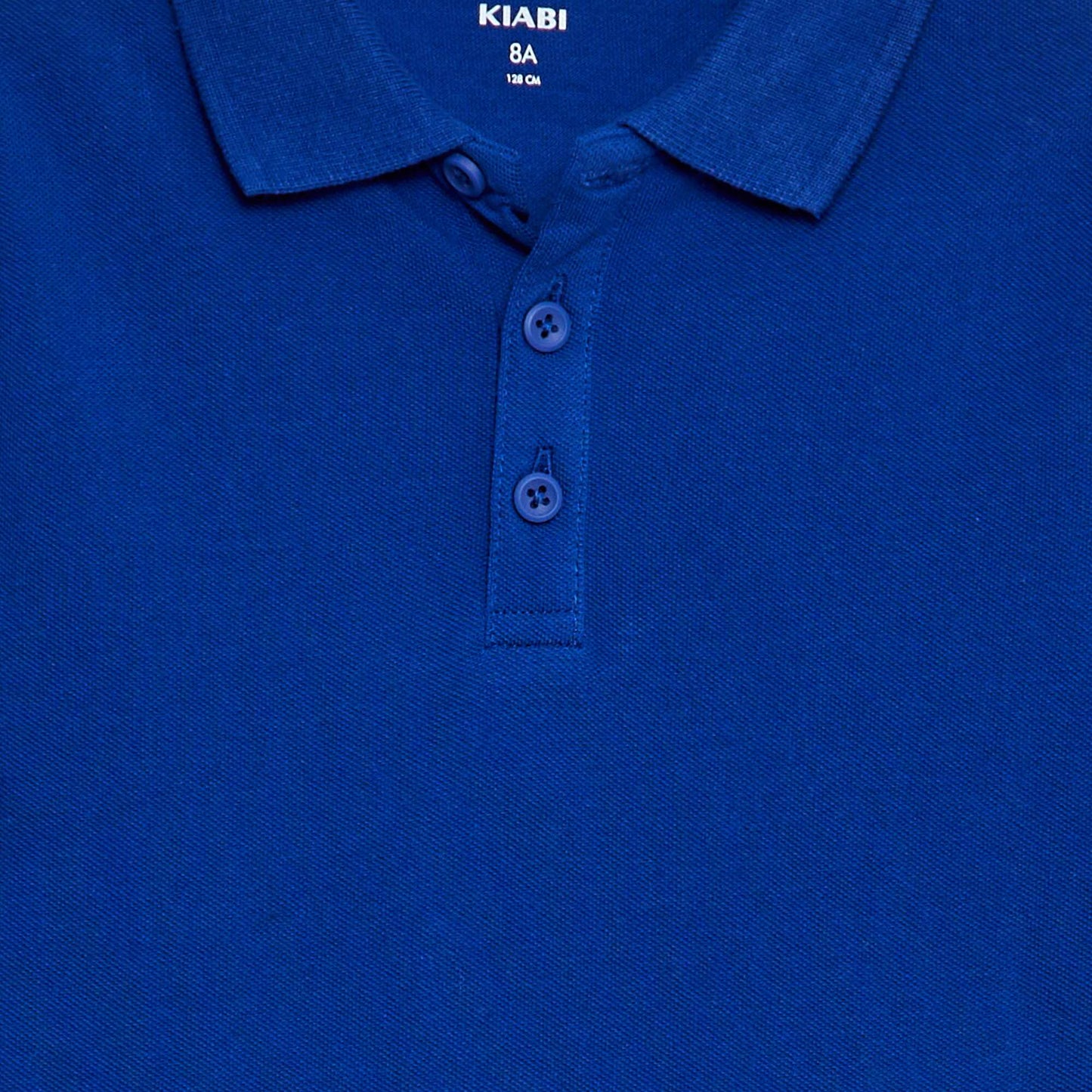 Remera liso de punto de piqué AZUL