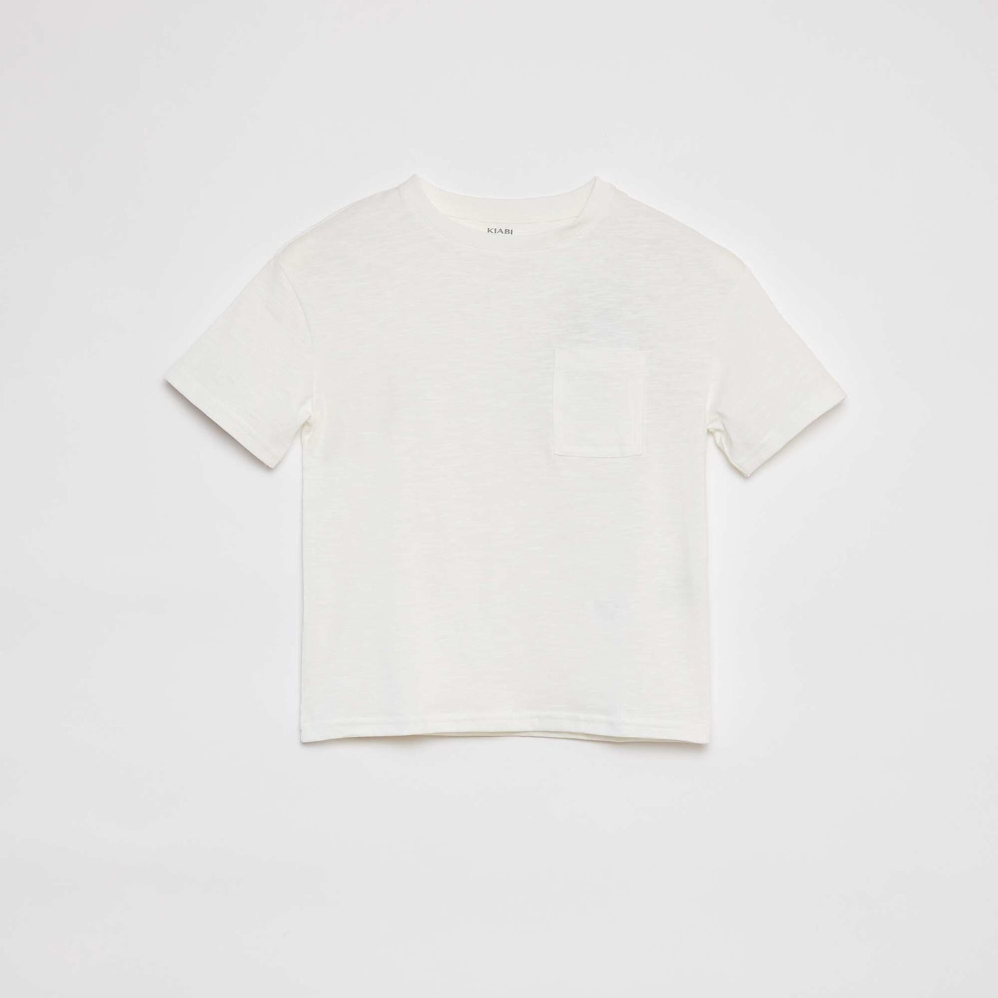 Camiseta lisa con bolsillo BLANCO