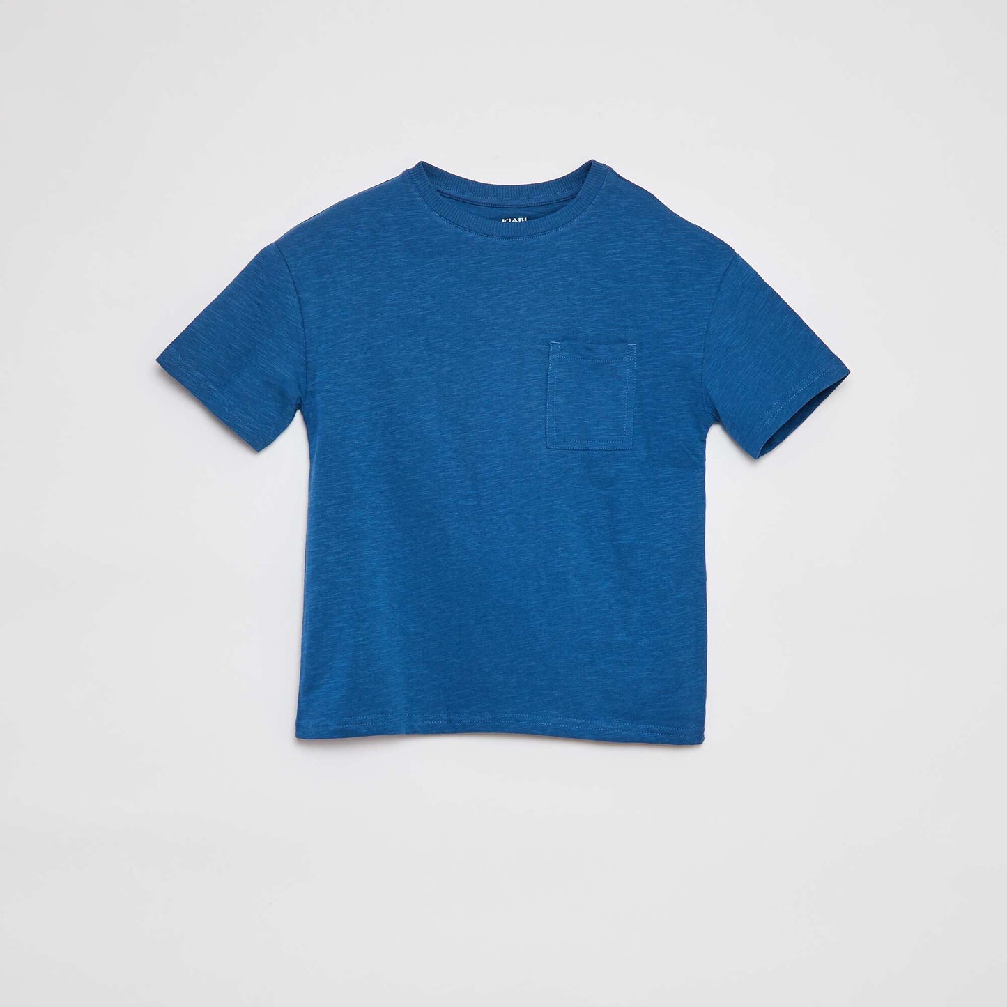 Camiseta lisa con bolsillo AZUL