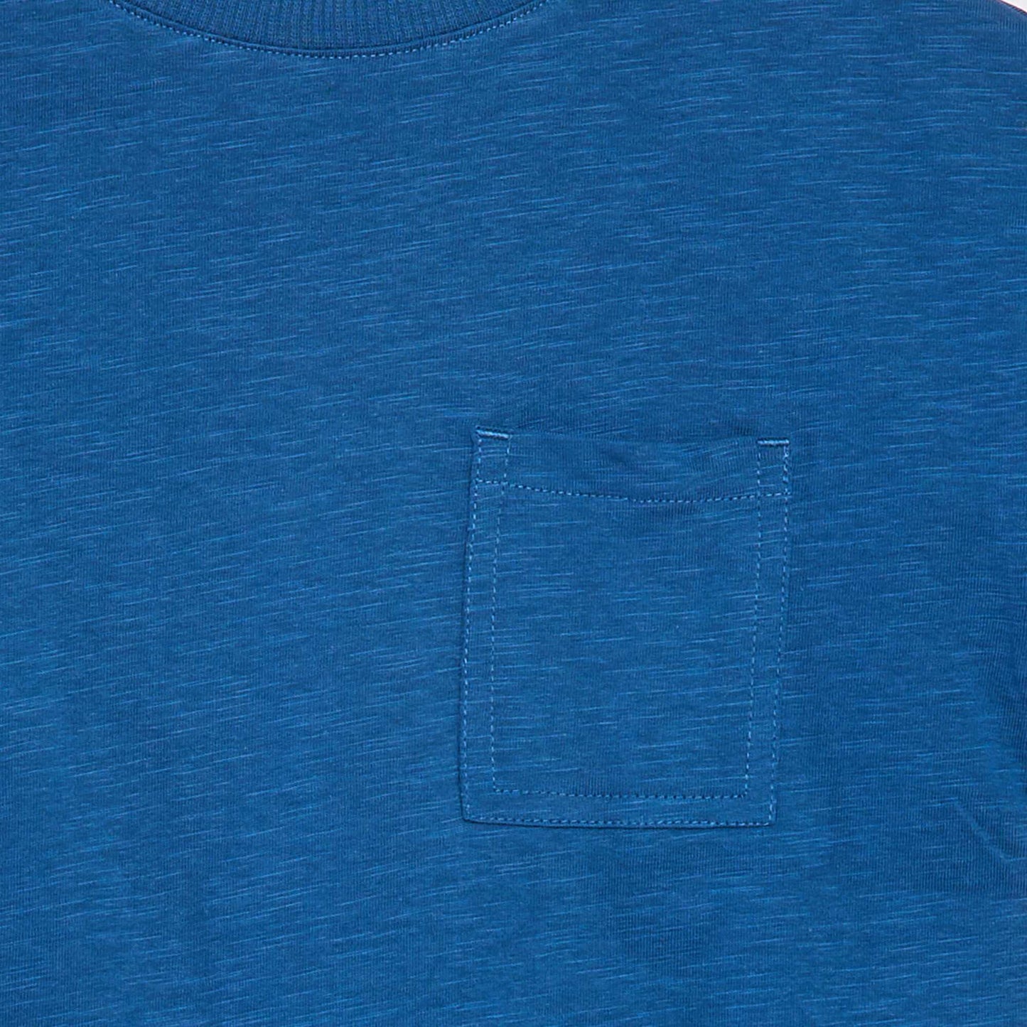 Camiseta lisa con bolsillo AZUL