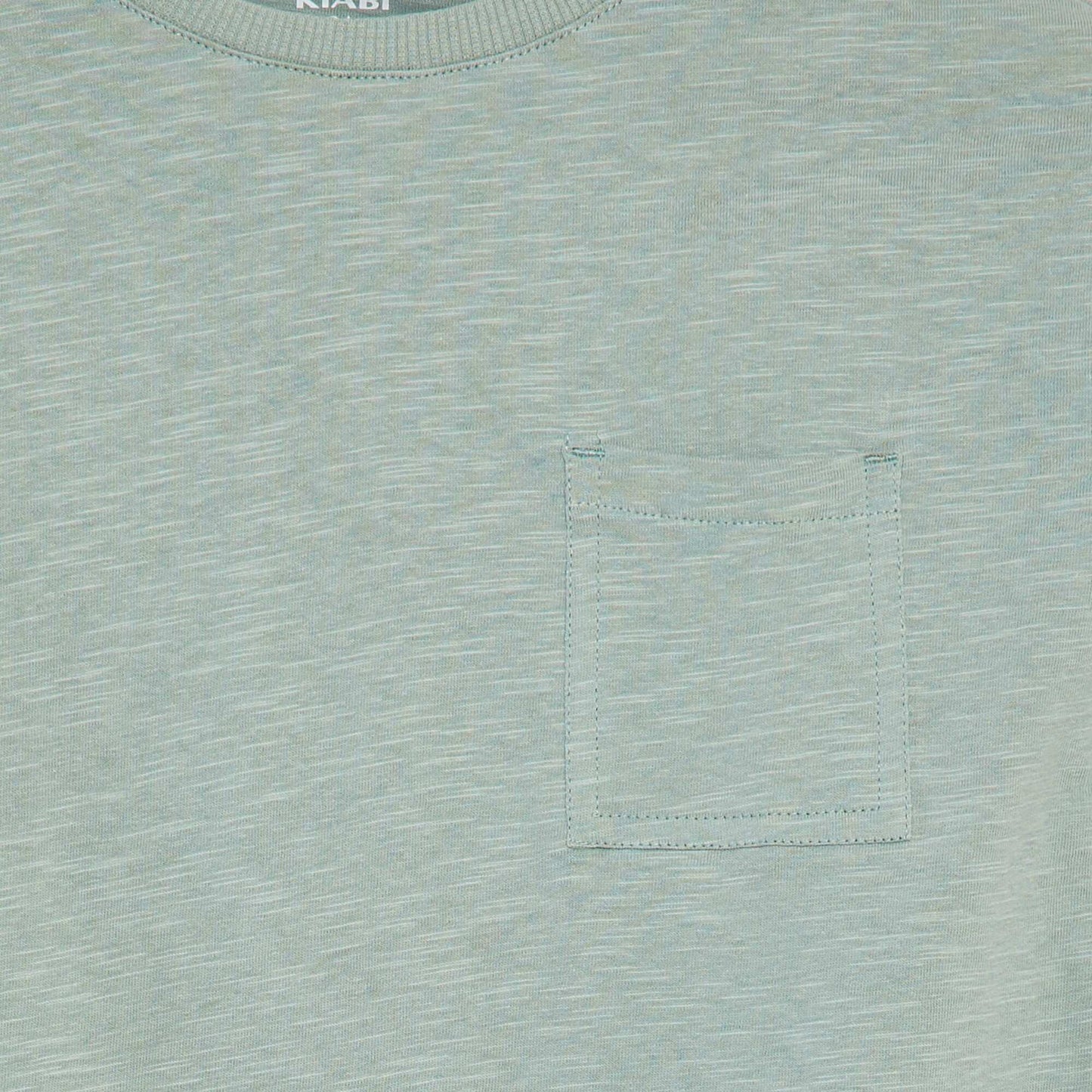 Camiseta lisa con bolsillo VERDE