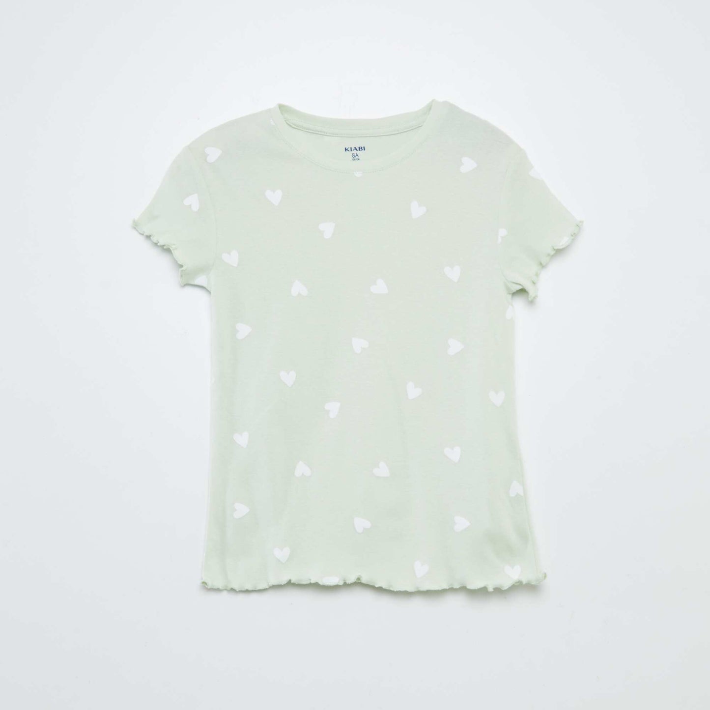 Pijama con camiseta + short con estampado y bordes festoneados - 2 piezas VERDE