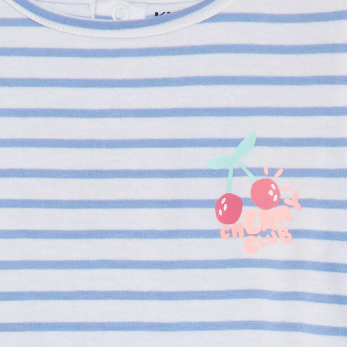 Camiseta estampada de manga corta con volantes BLANCO