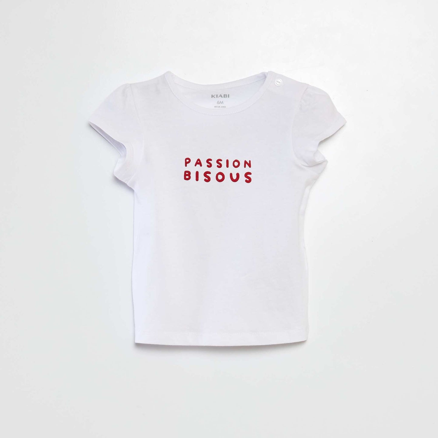 Camiseta estampada de algodón BLANCO