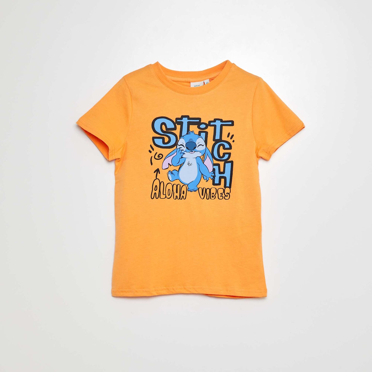 Camiseta estampada 'Stitch' NARANJA