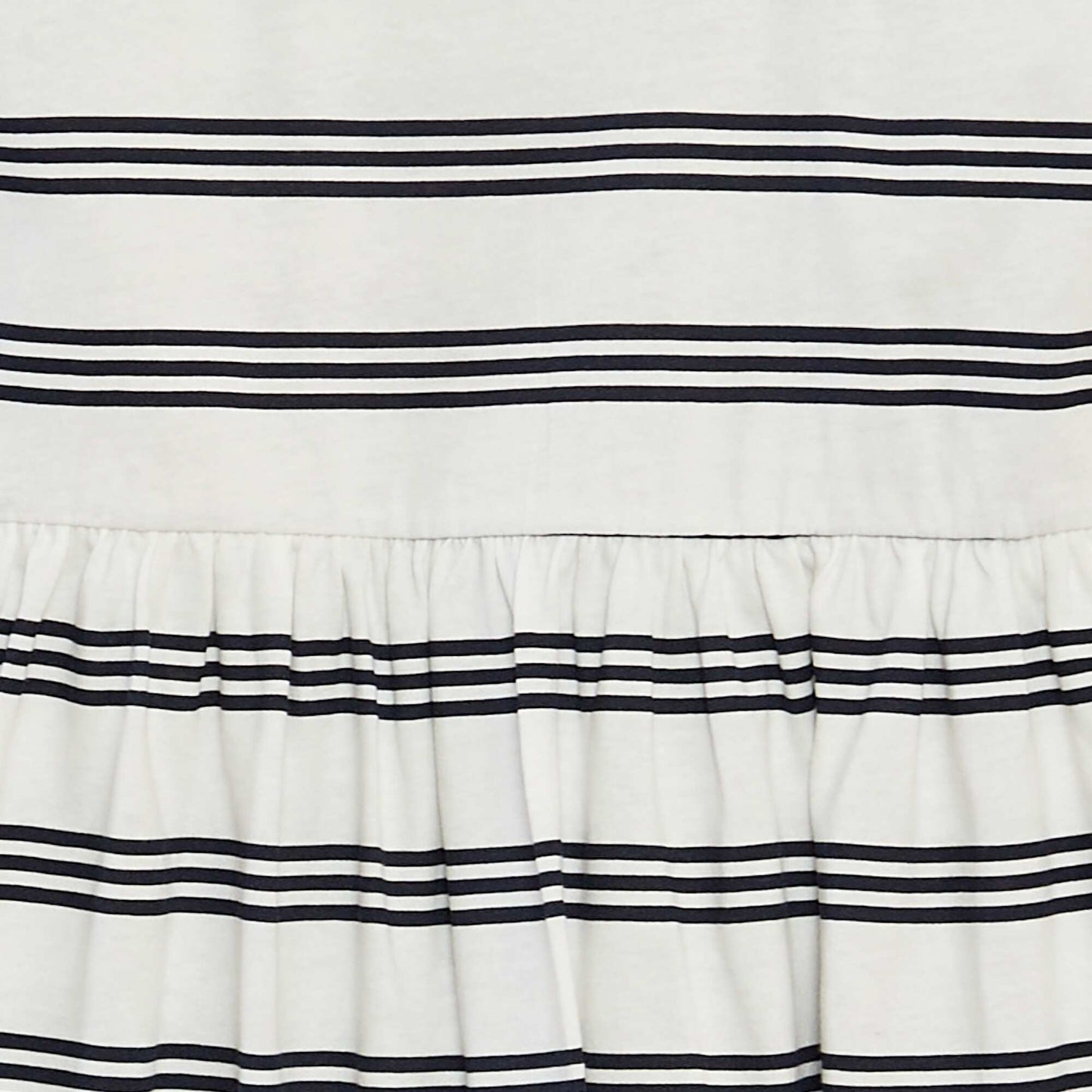 Vestido de tirantes con volantes y estampado AZUL