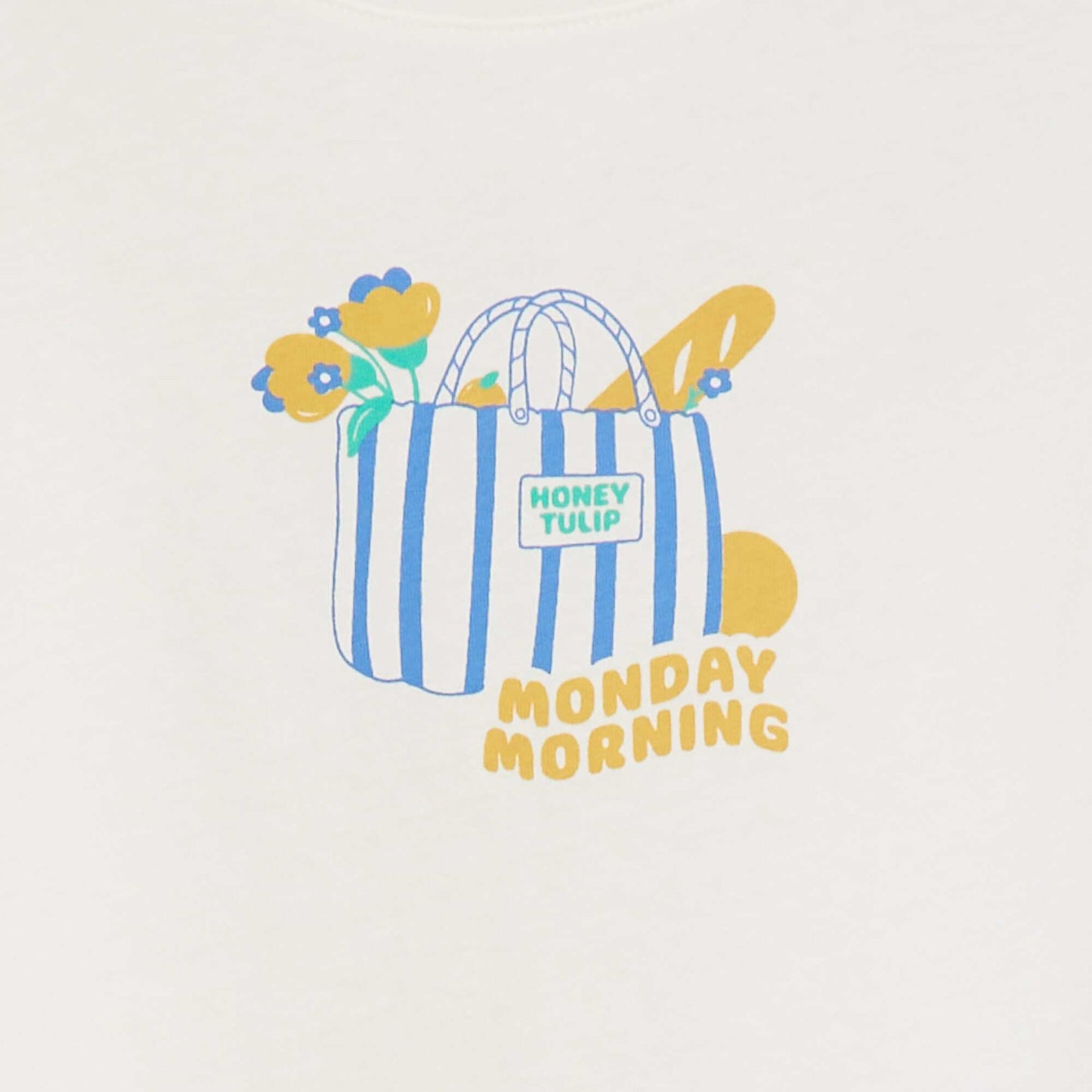 Camiseta de manga corta estampada BLANCO