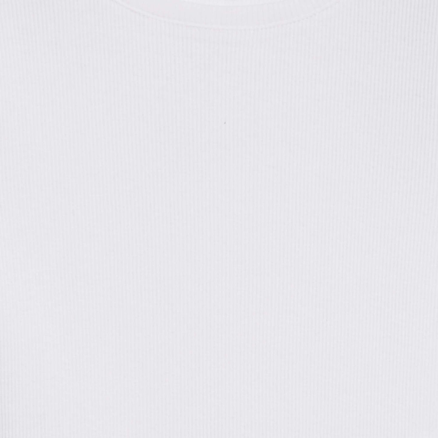 Camiseta de canalé con bordes ondulados BLANCO
