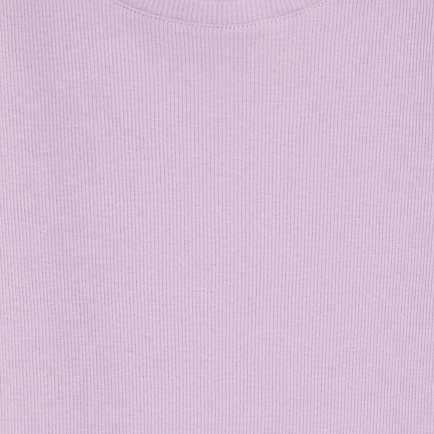 Camiseta de canalé con bordes ondulados PURPURA