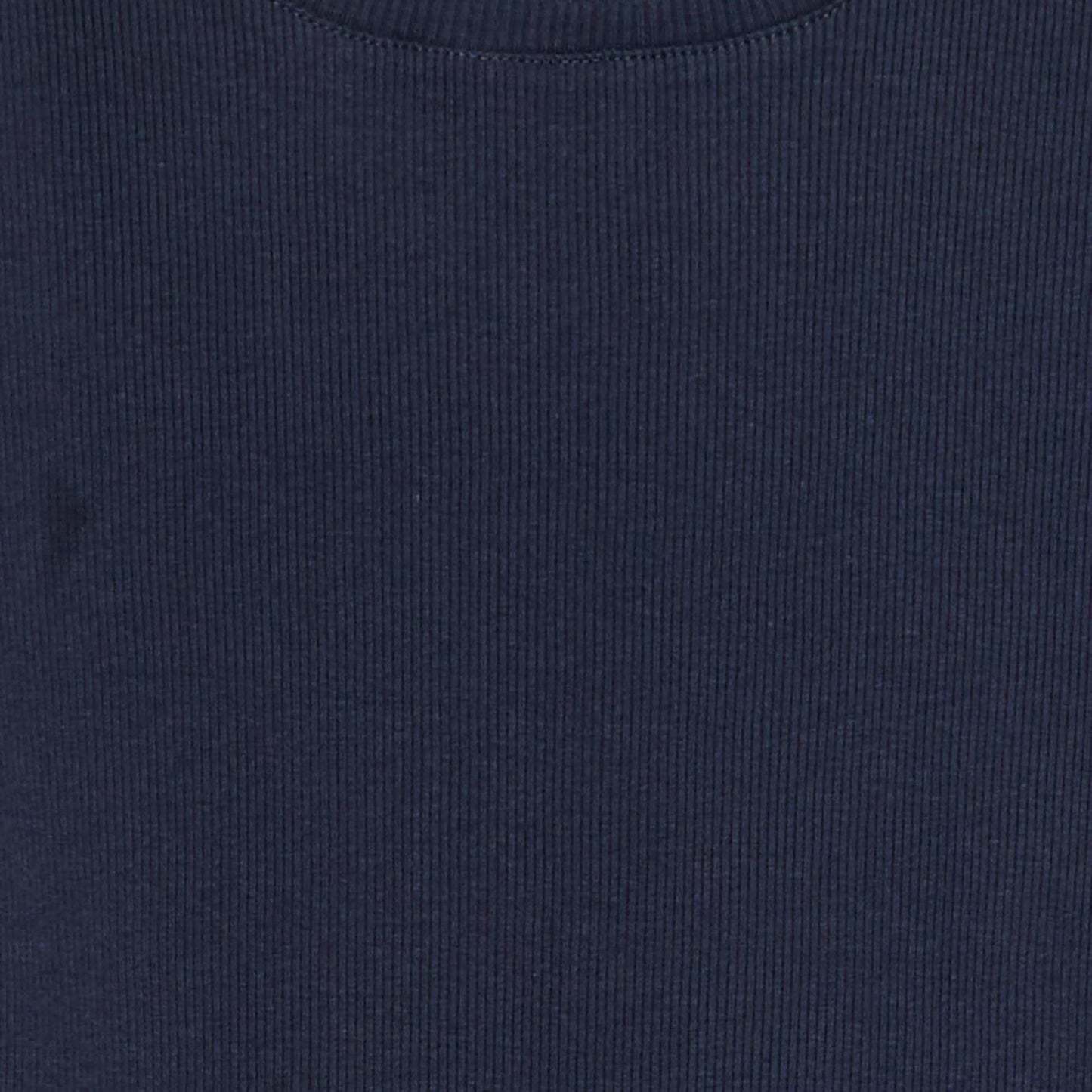Camiseta de canalé con bordes ondulados AZUL