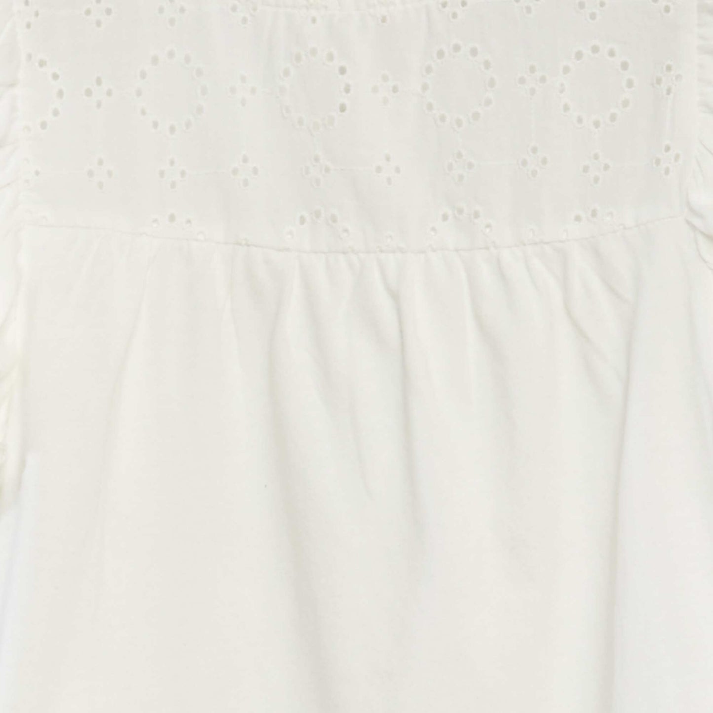 Camiseta con bordado inglés BLANCO