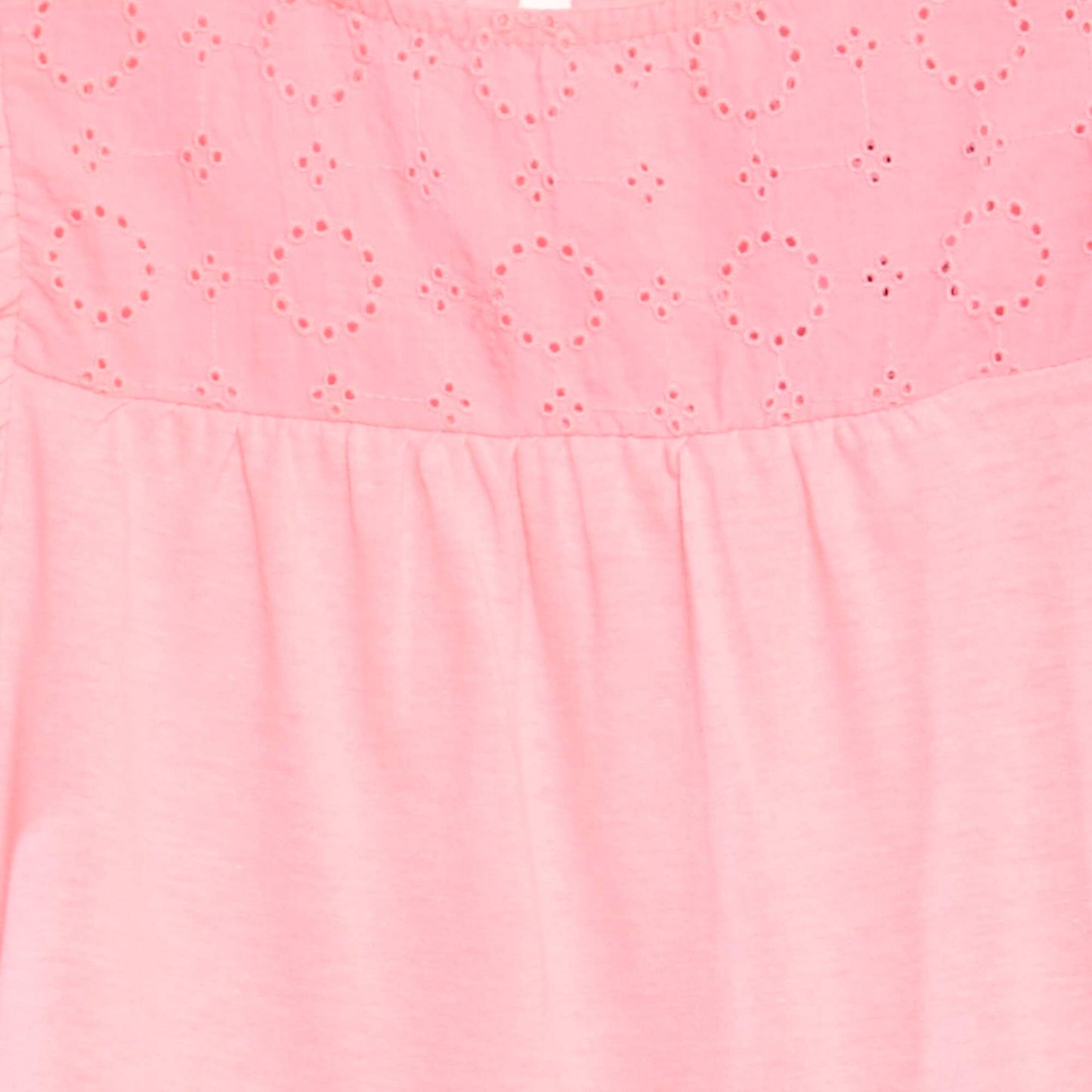 Camiseta con bordado inglés ROSA