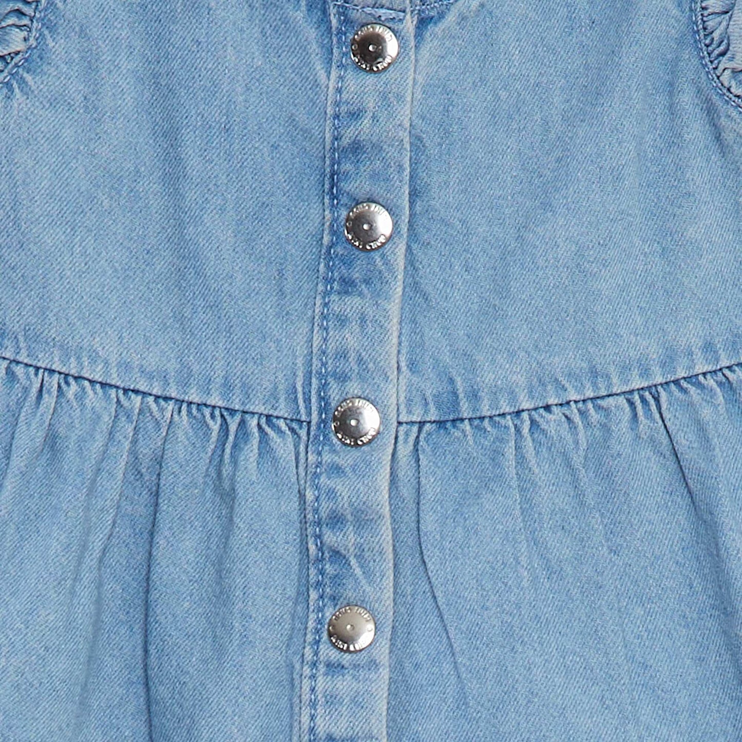 Vestido jean con volantes AZUL