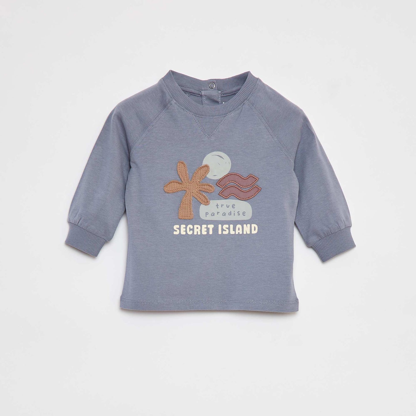 Camiseta estampada 'Secret Island' AZUL