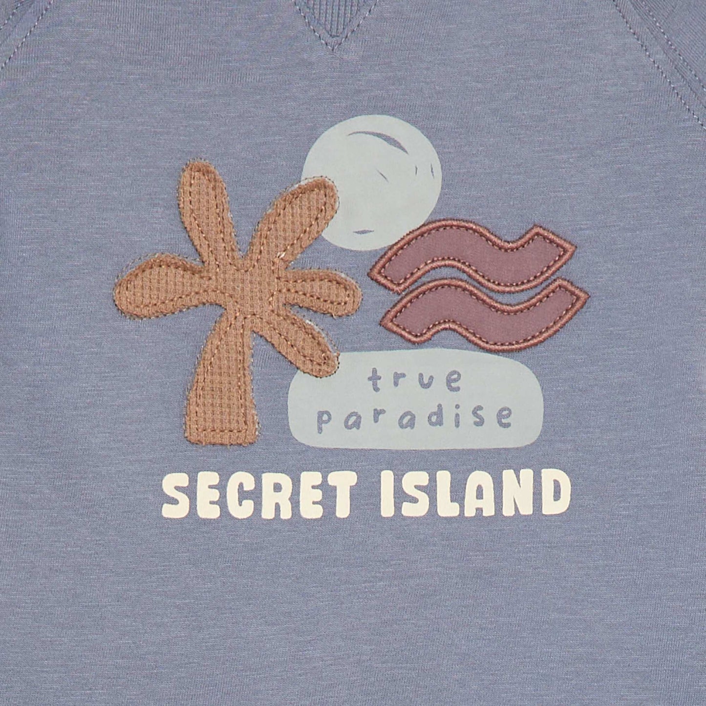 Camiseta estampada 'Secret Island' AZUL