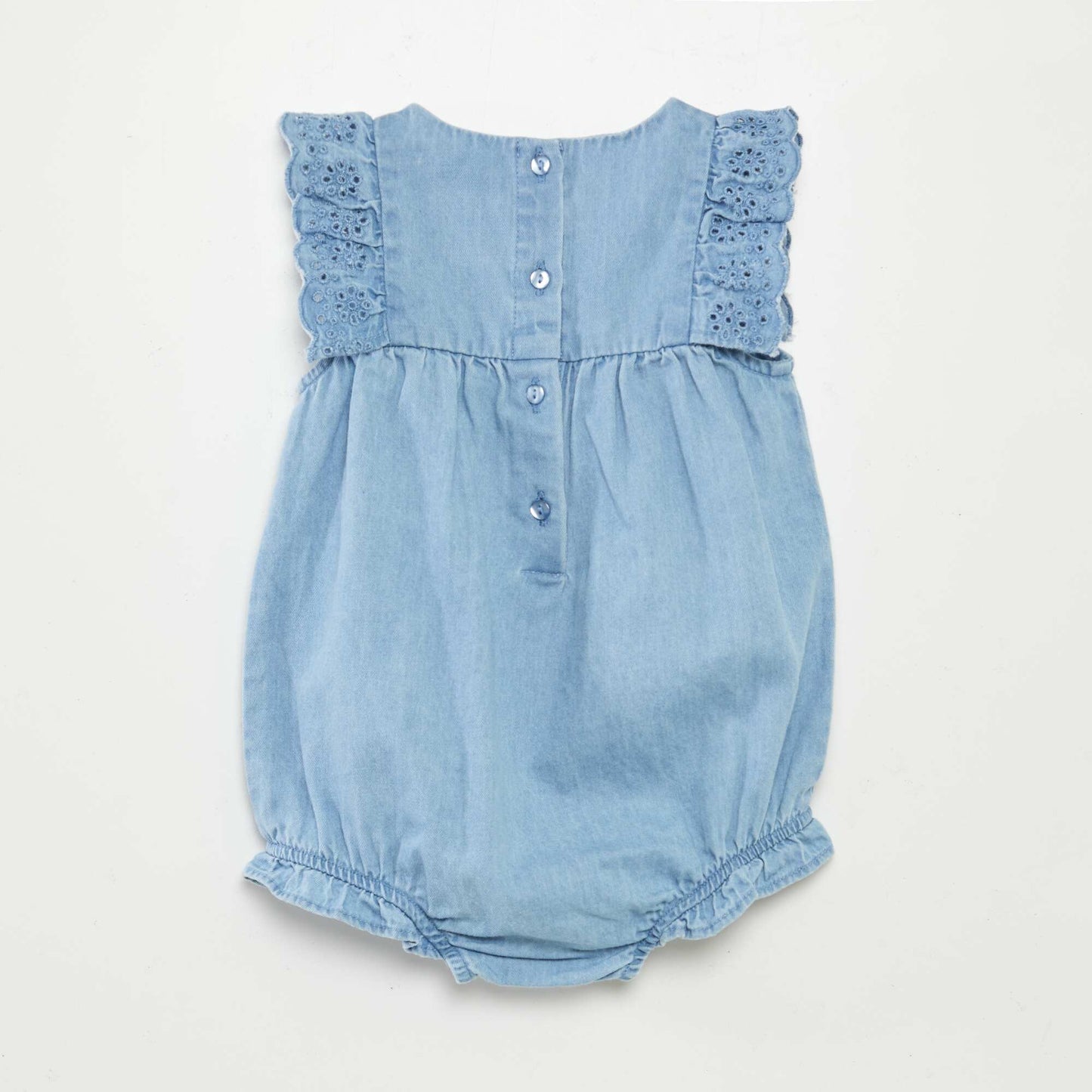 Mono jean con zapatos y diadema a juego - 3 piezas AZUL