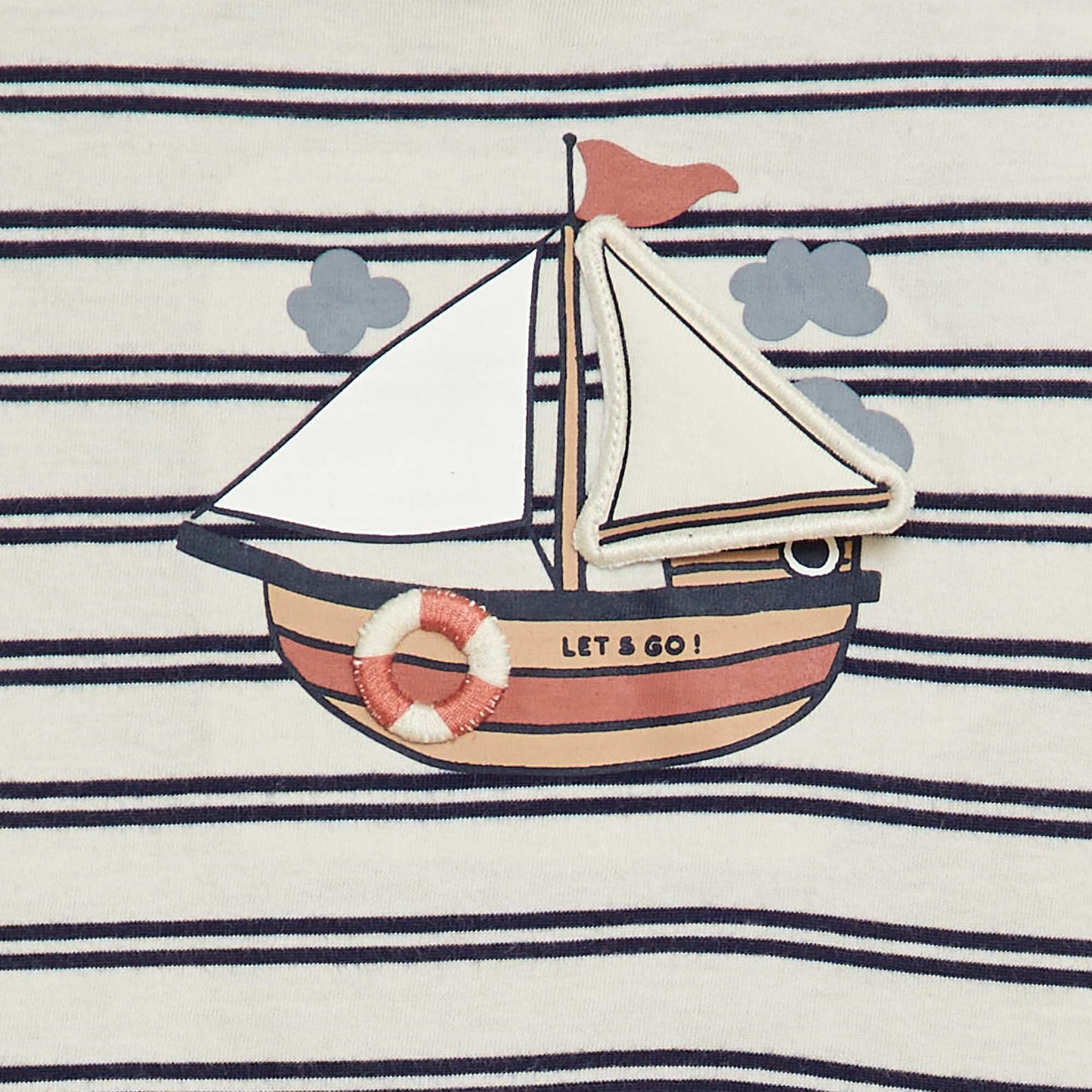 Camiseta estampada con detalle BLANCO