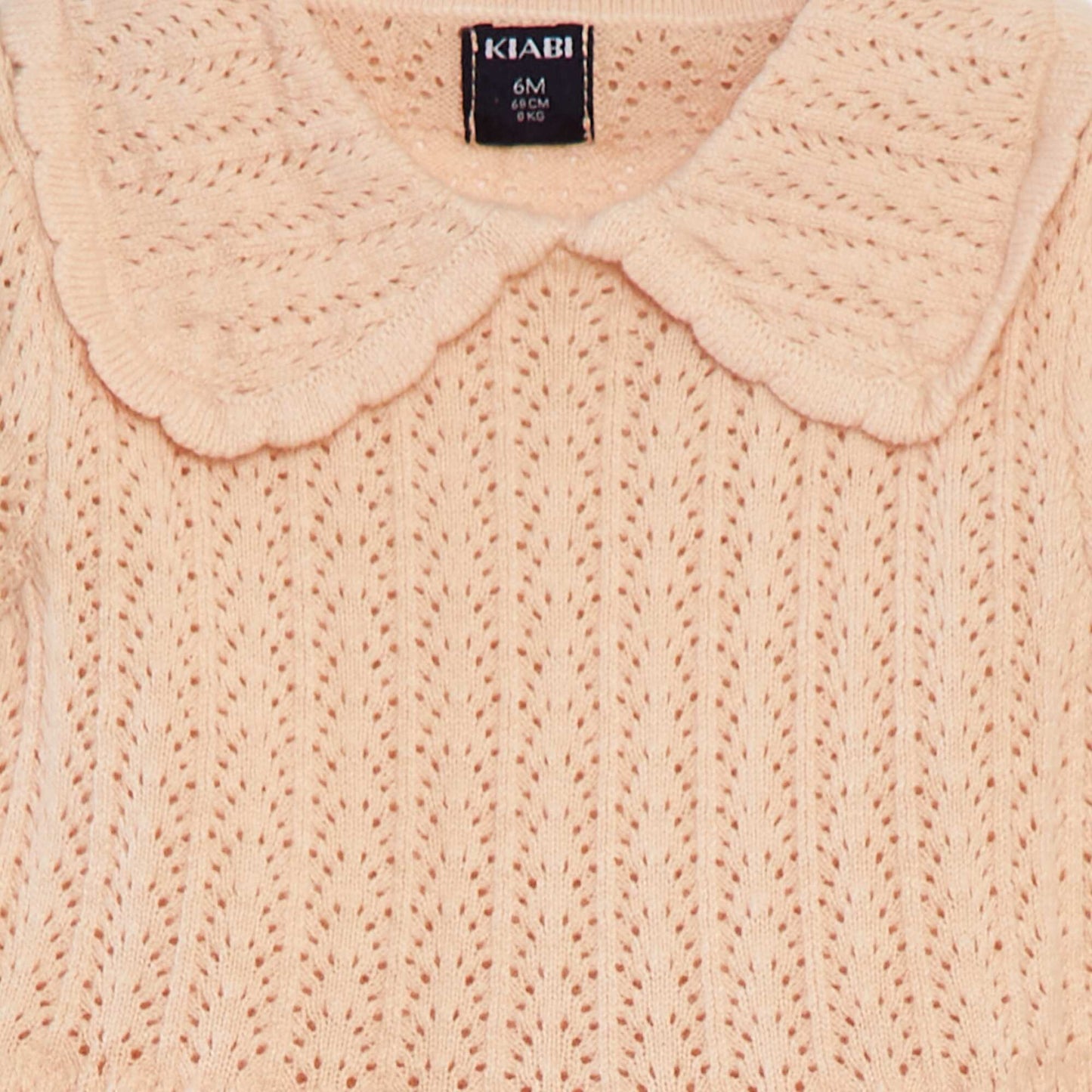 Vestido de punto con cuello bebé BEIGE