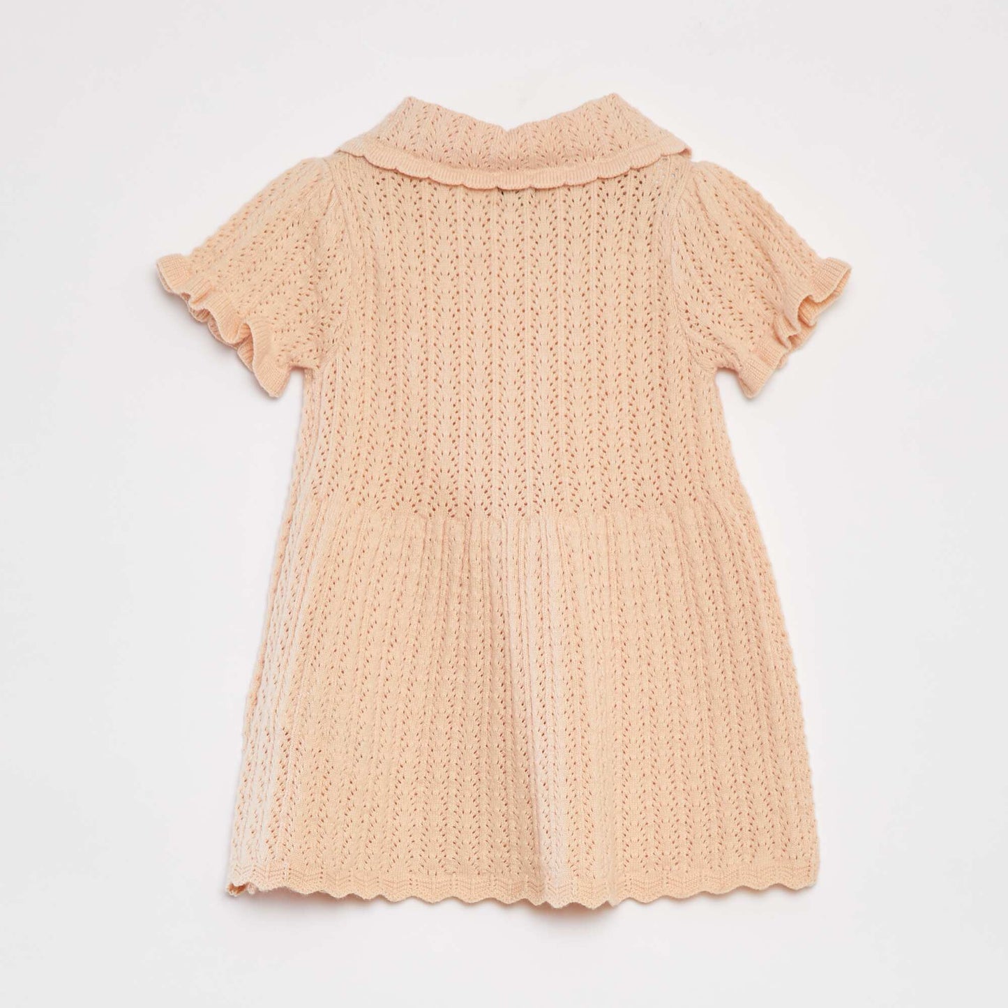 Vestido de punto con cuello bebé BEIGE