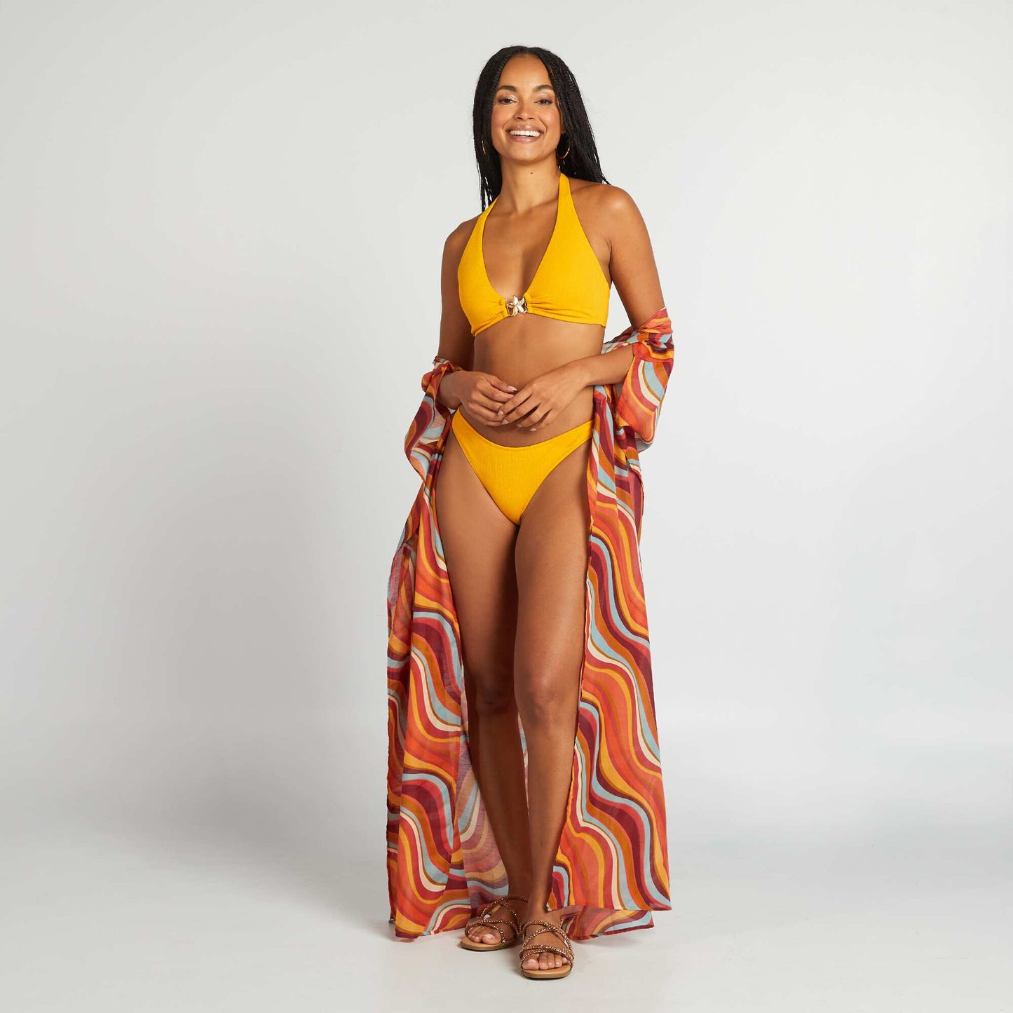 Sujetador de bikini con detalle de estrella AMARILLO