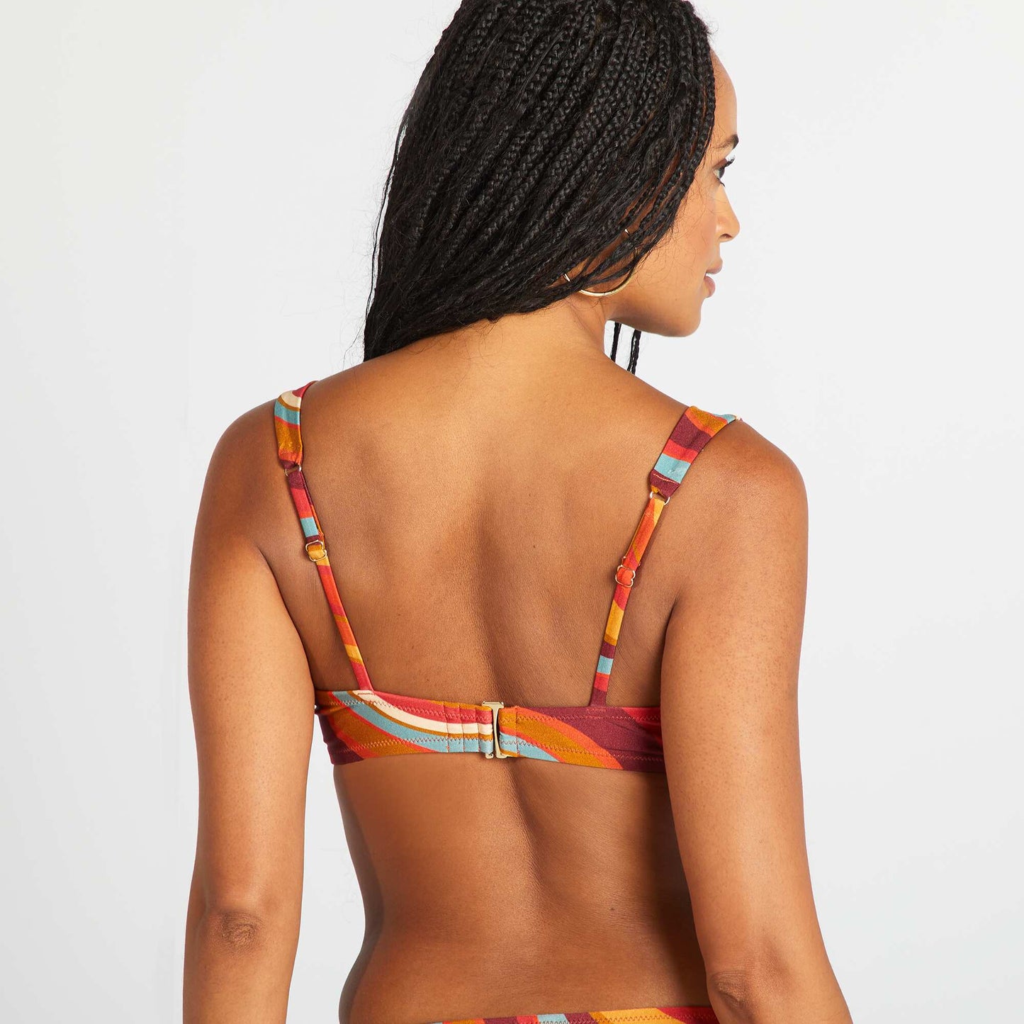 Sujetador de bikini estampado NARANJA