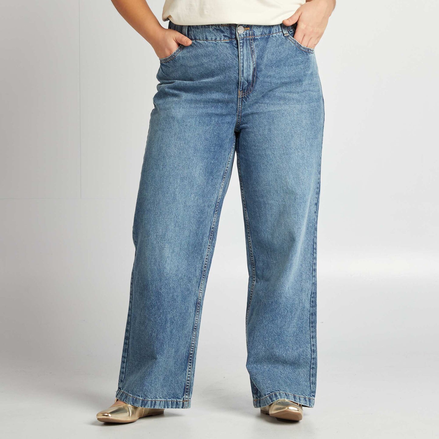 Jean con cintura elástica AZUL