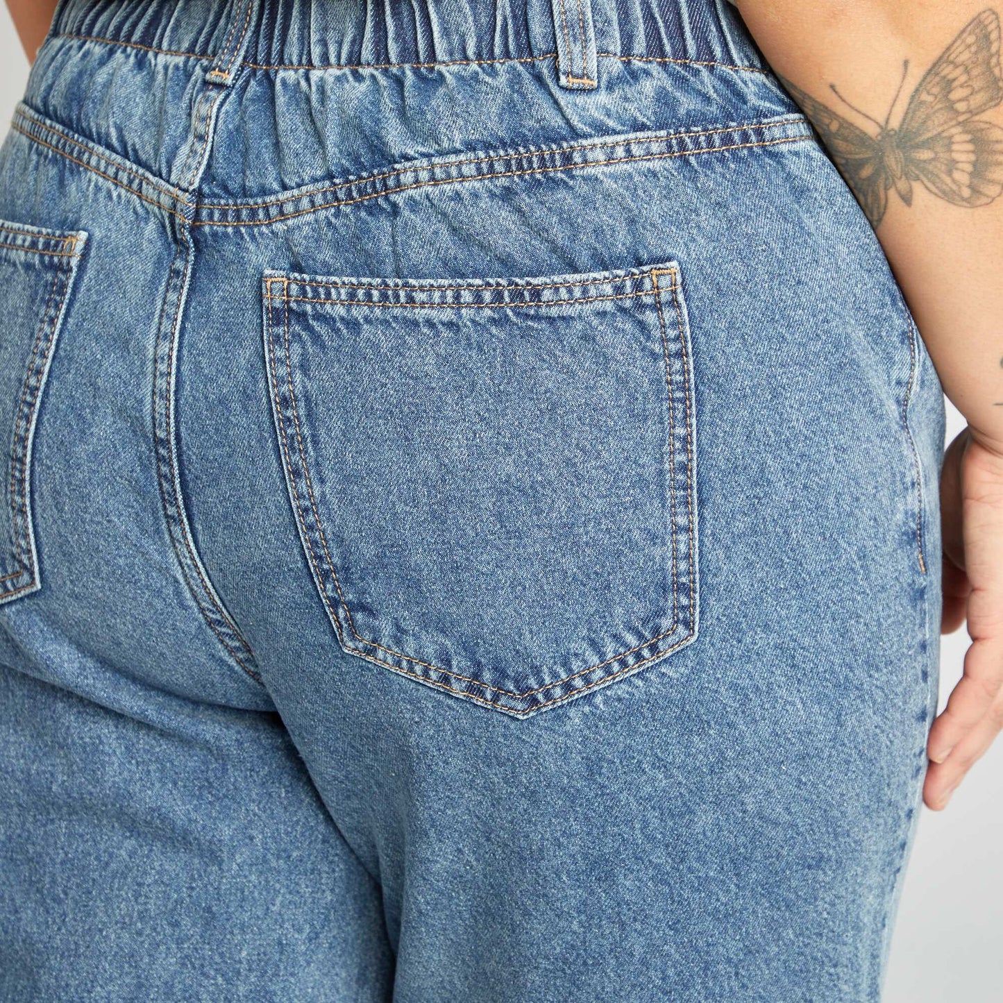 Jean con cintura elástica AZUL