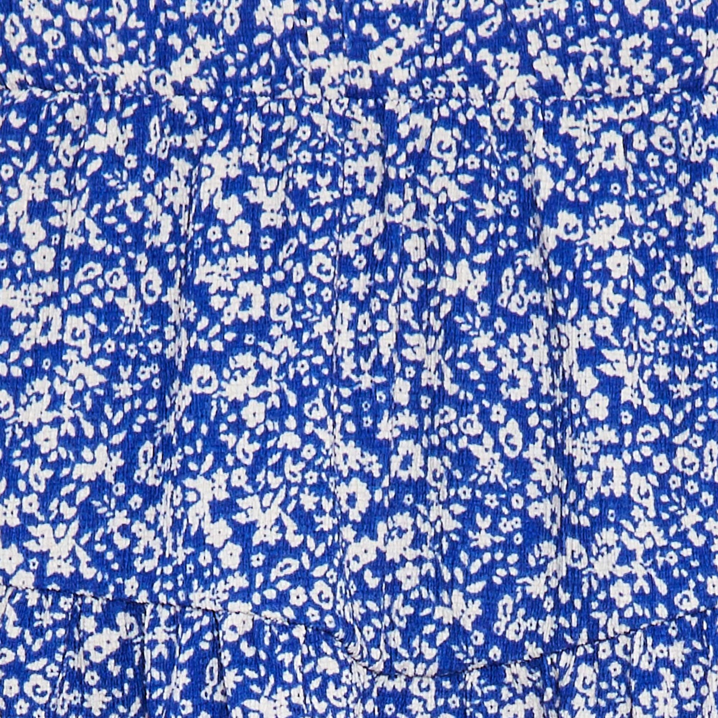 Falda corta evasé de flores AZUL