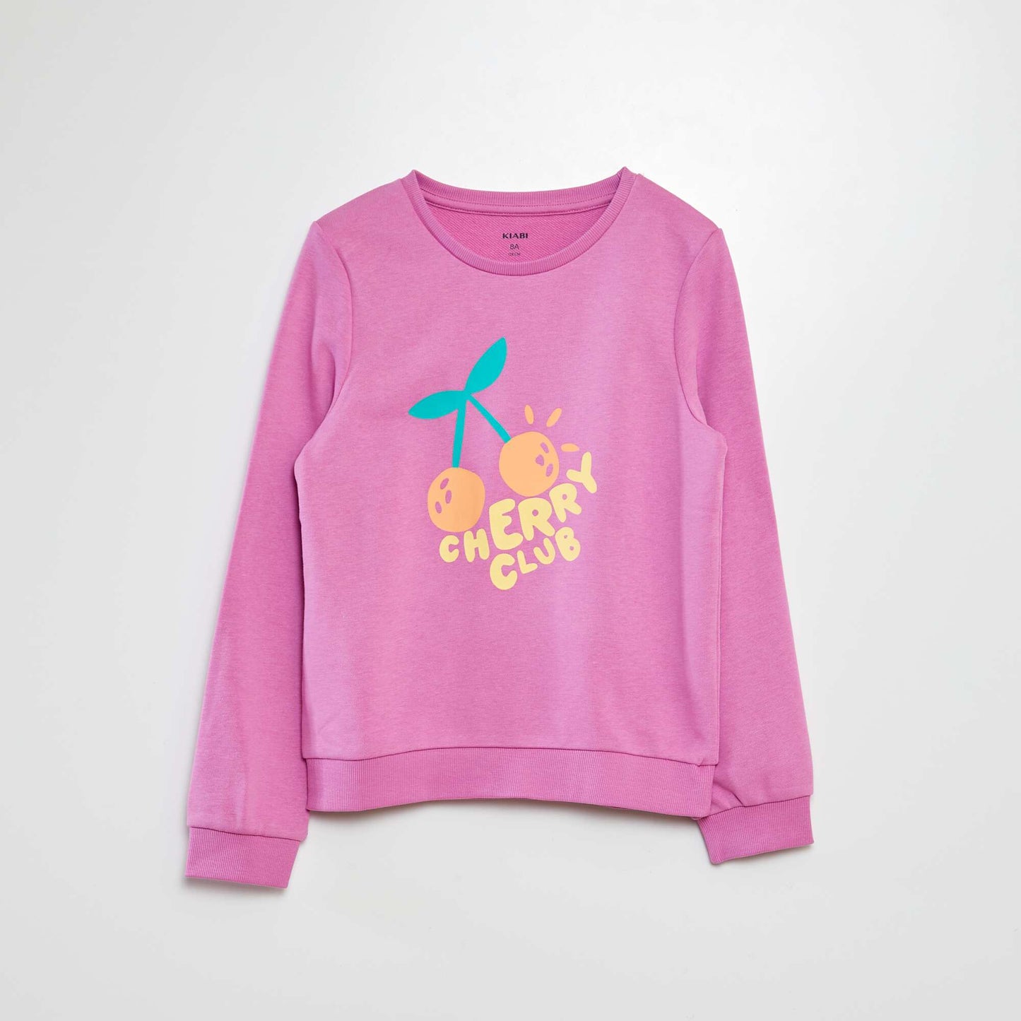 Buzo de manga larga y cuello redondo con estampado PURPURA