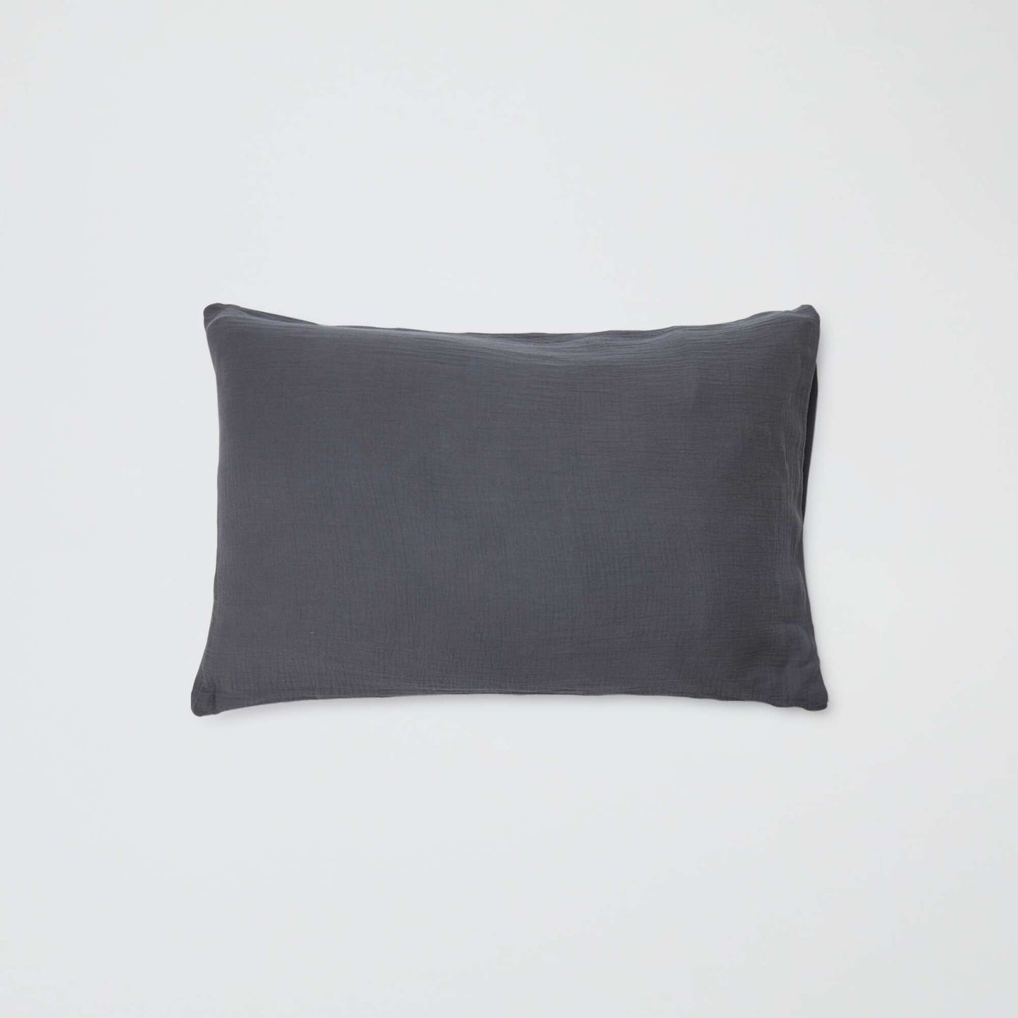 Funda de almohada de gasa de algodón 50 x 70 o 63 x 63 cm - Kiabi Home GRIS