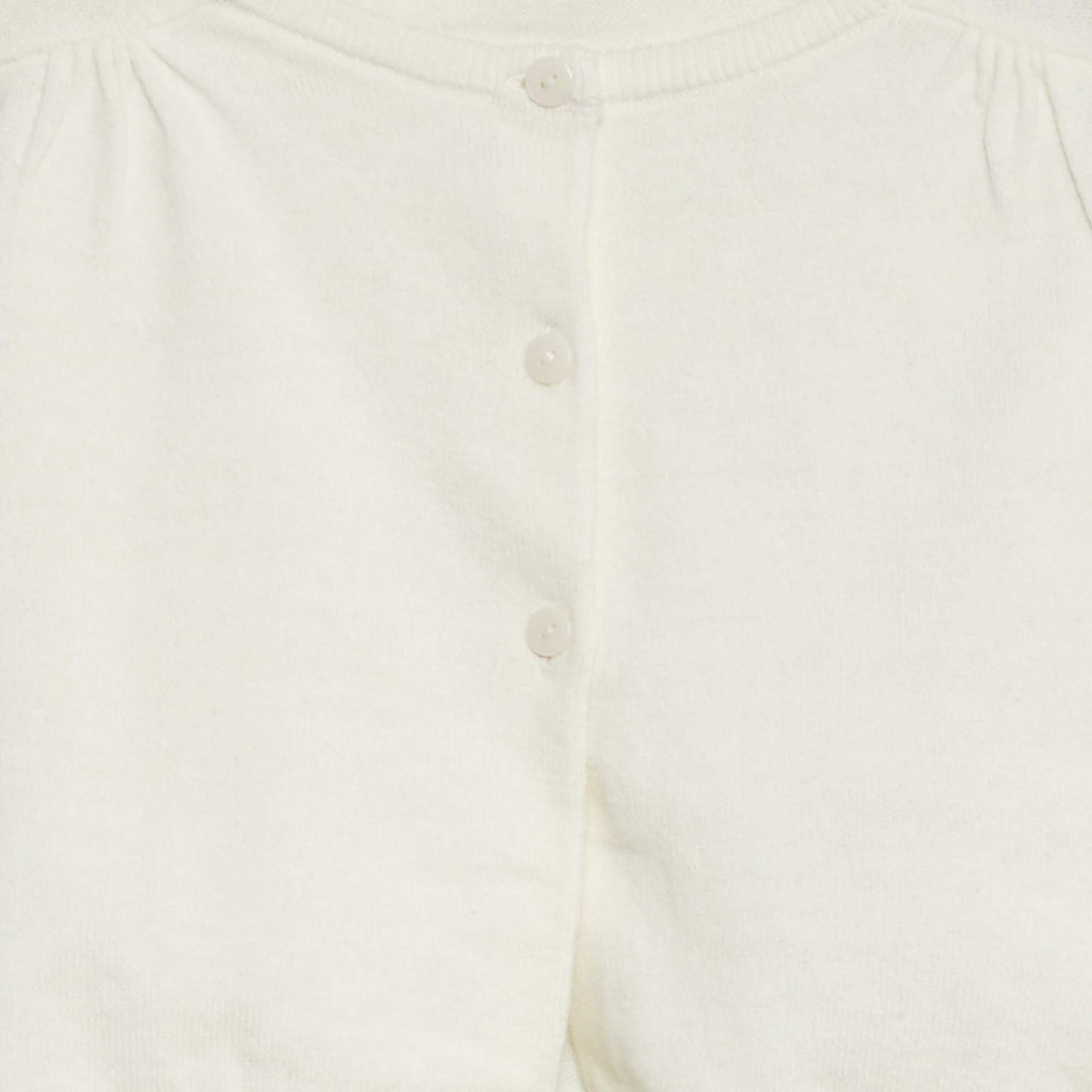 Chaqueta corta tipo bolero de canalé BLANCO