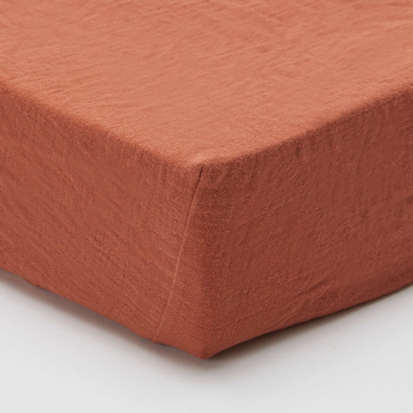 Sábana bajera individual (90 x 190 cm) de doble gasa de algodón - Kiabi Home MARRON