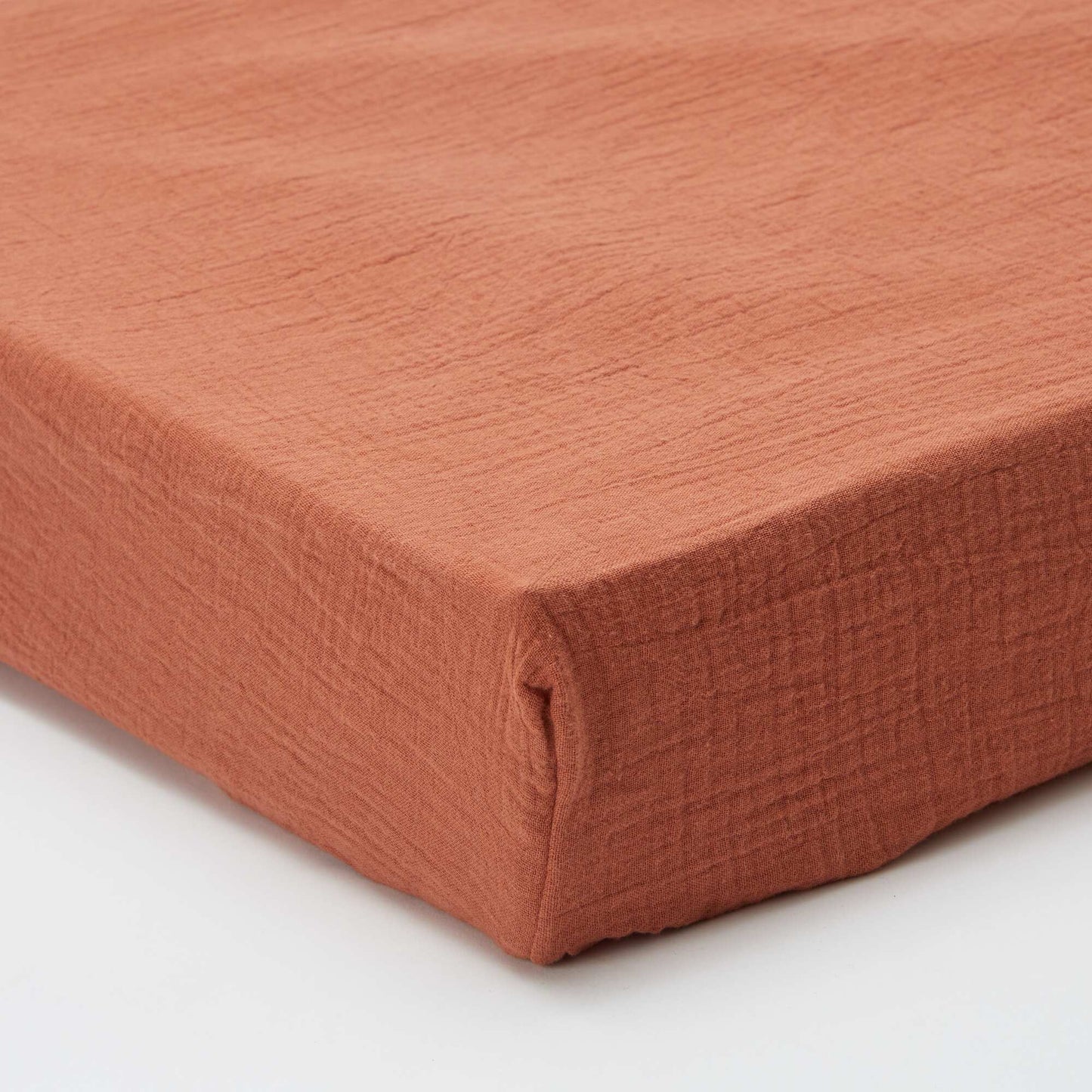 Sábana bajera doble (140 x 200 cm) de doble gasa de algodón - Kiabi Home MARRON