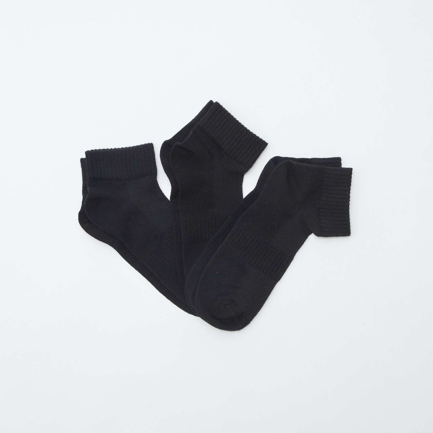 Pack de 3 pares de medias de deporte NEGRO