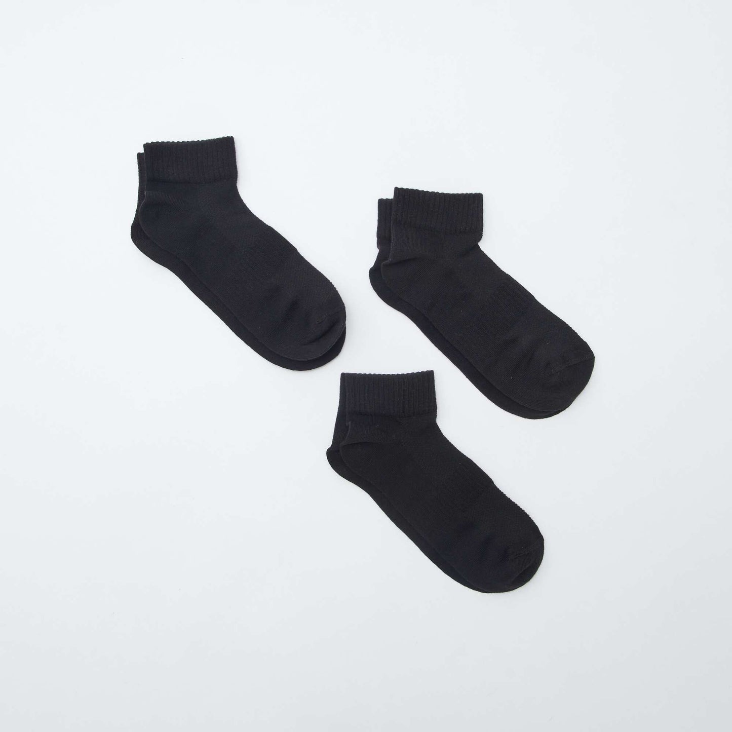 Pack de 3 pares de medias de deporte NEGRO