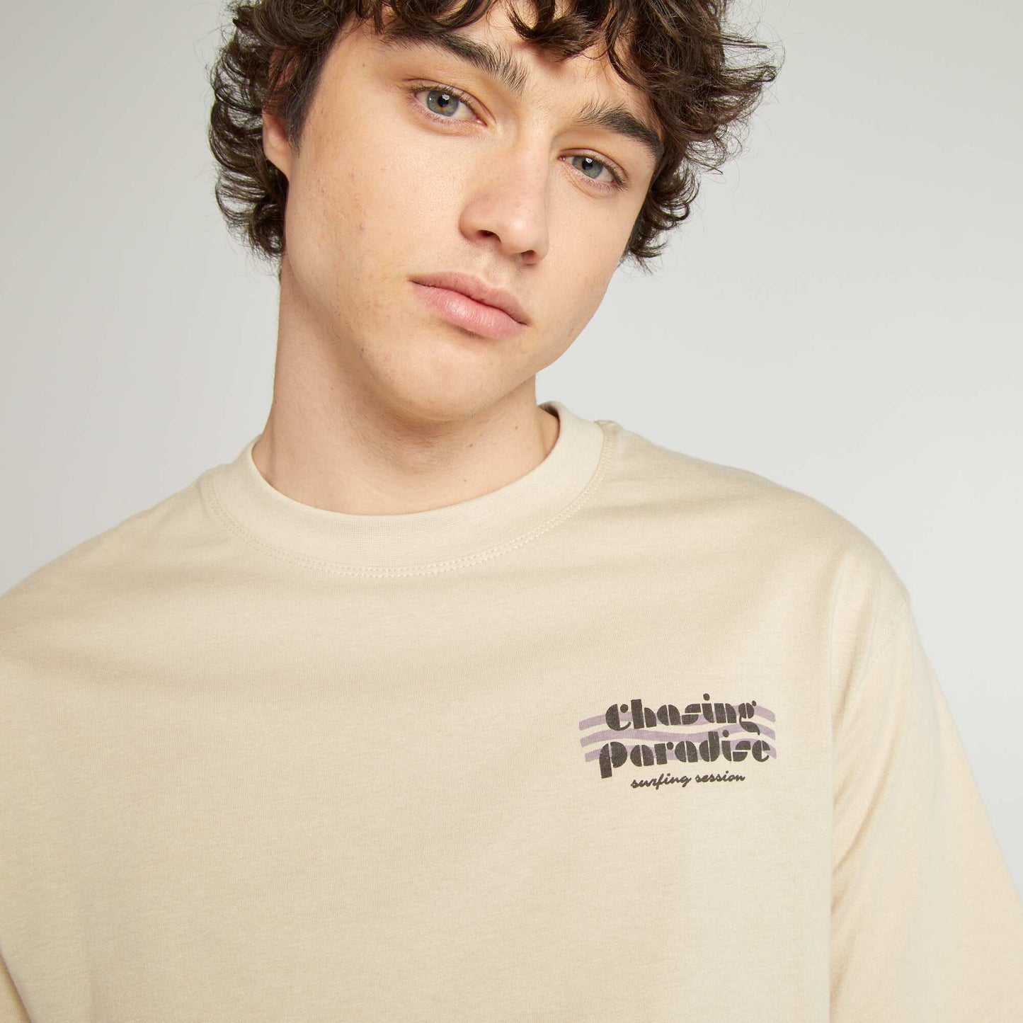 Camiseta estampada BEIGE