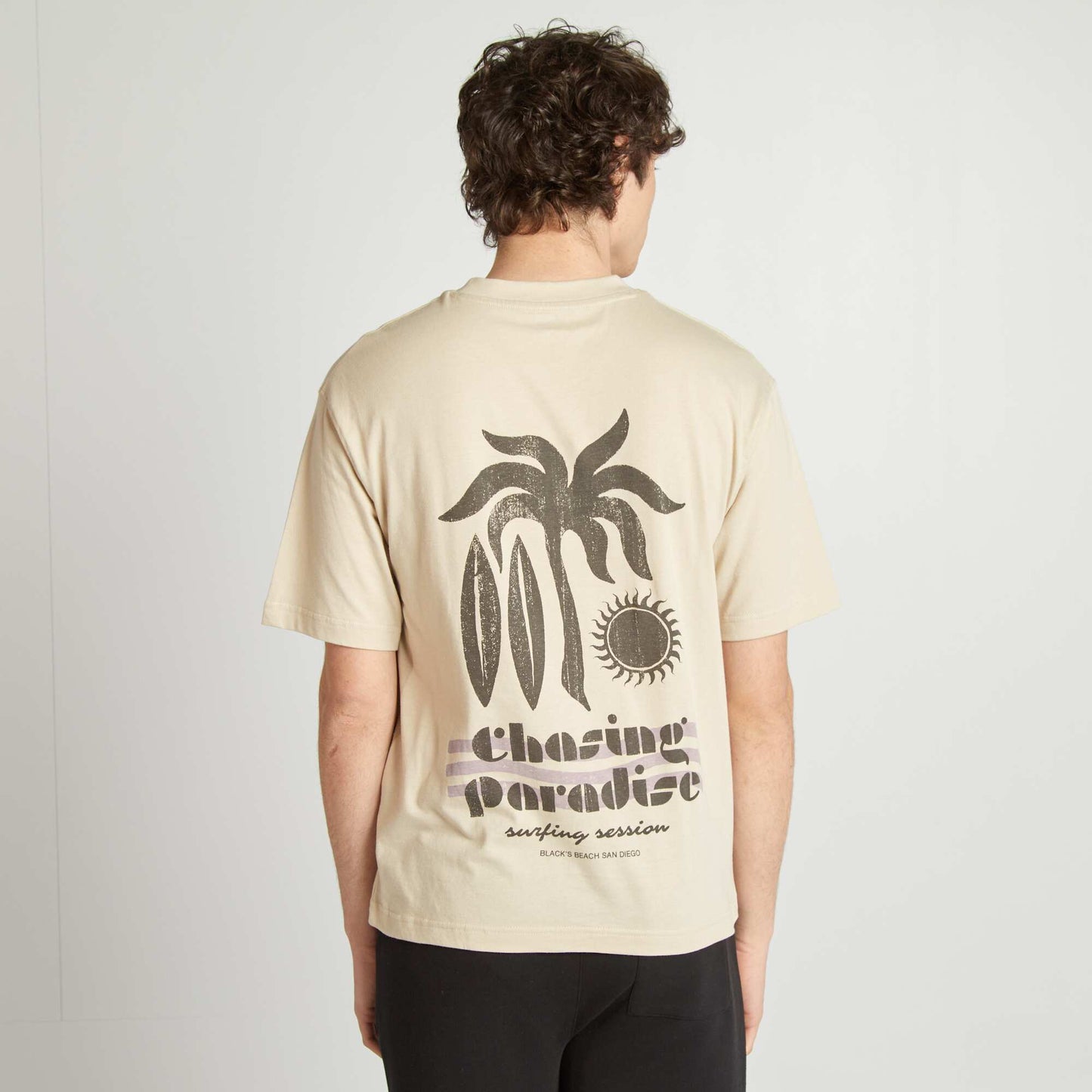 Camiseta estampada BEIGE