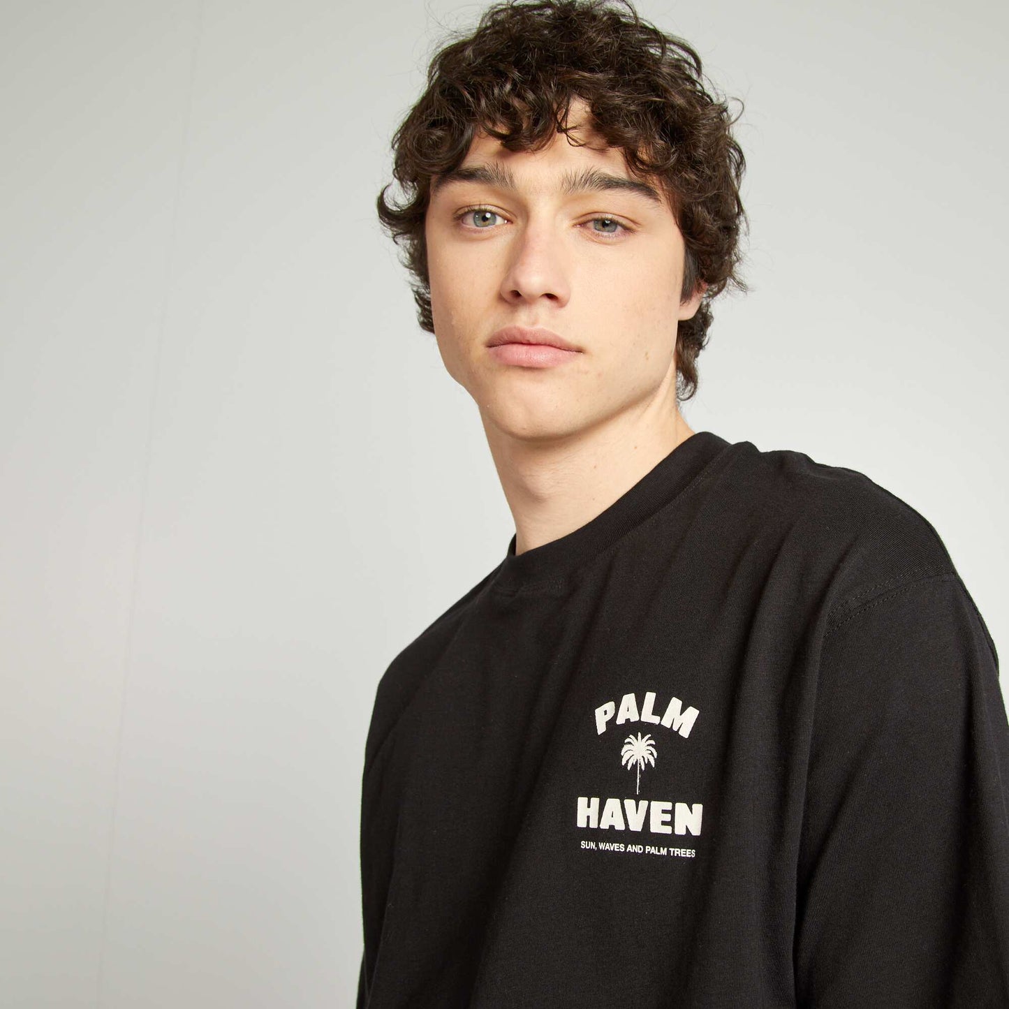 Camiseta estampada NEGRO