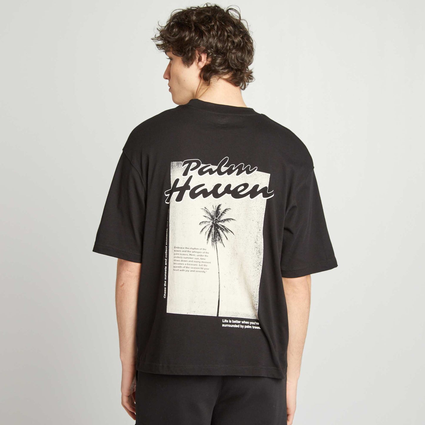 Camiseta estampada NEGRO