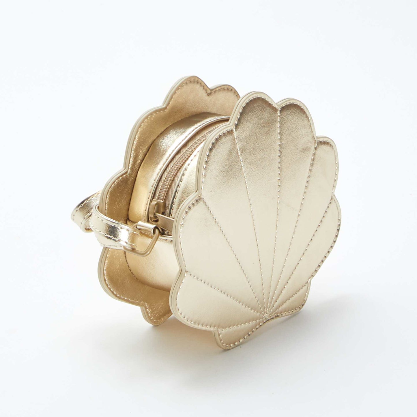 Bolso bandolera con forma de concha BEIGE