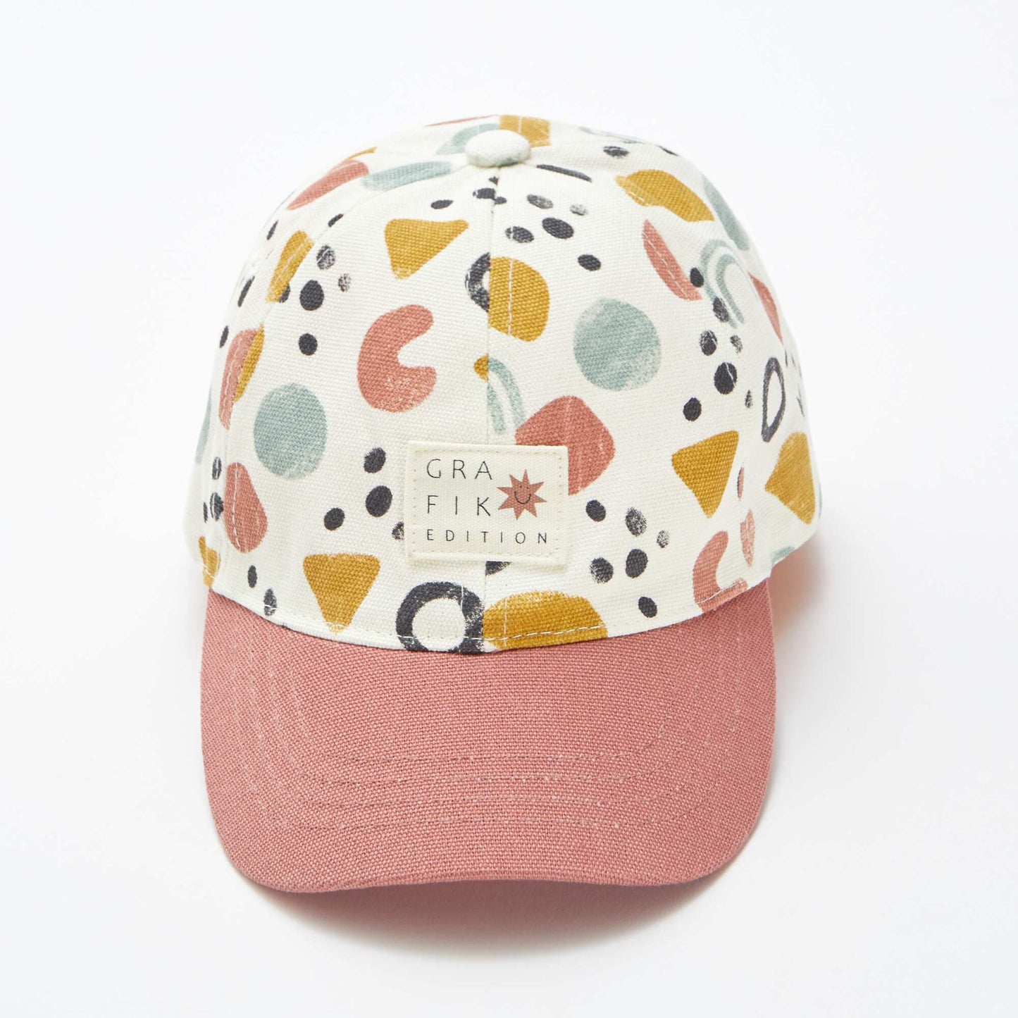 Gorra de tela con estampado BEIGE