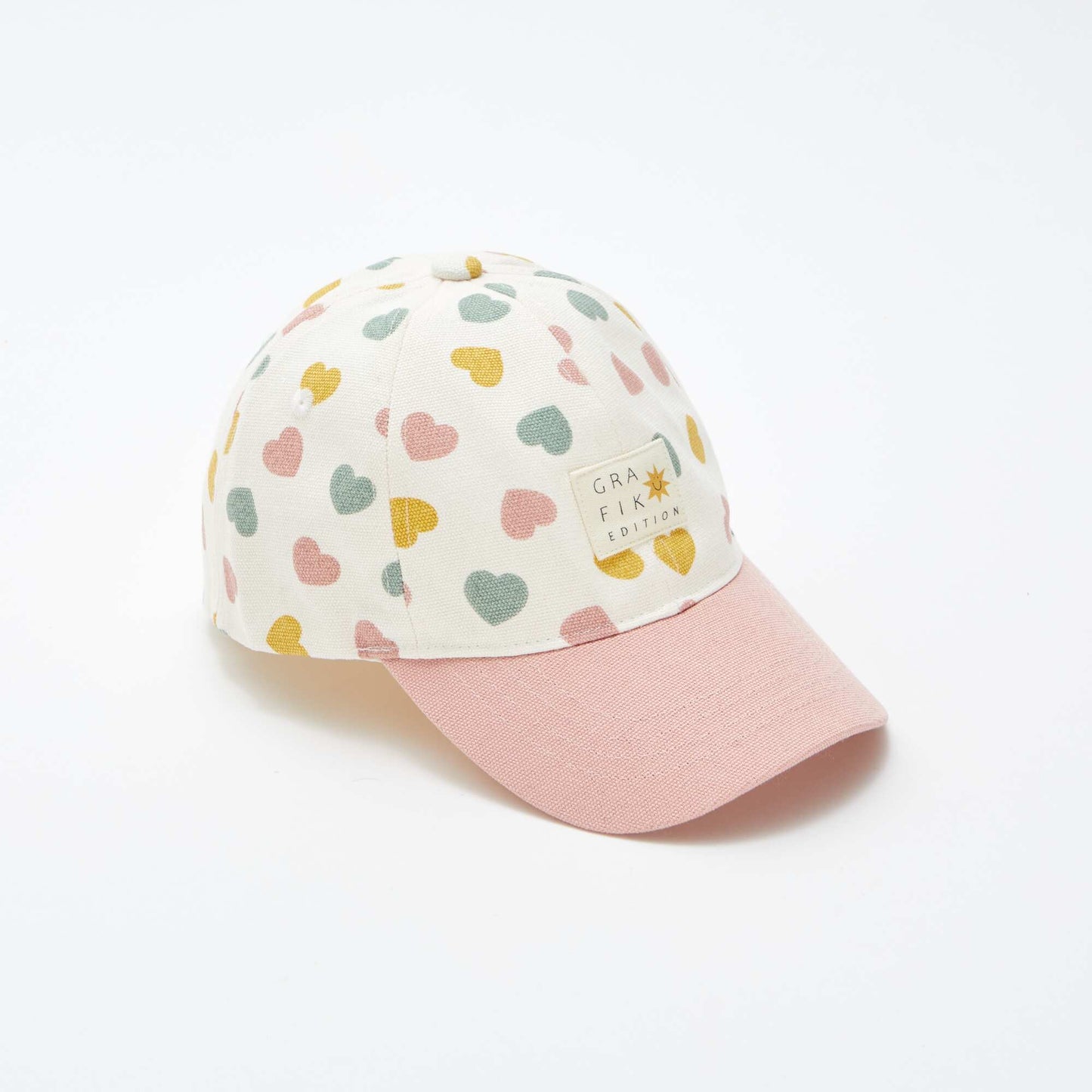 Gorra de tela con estampado ROSA