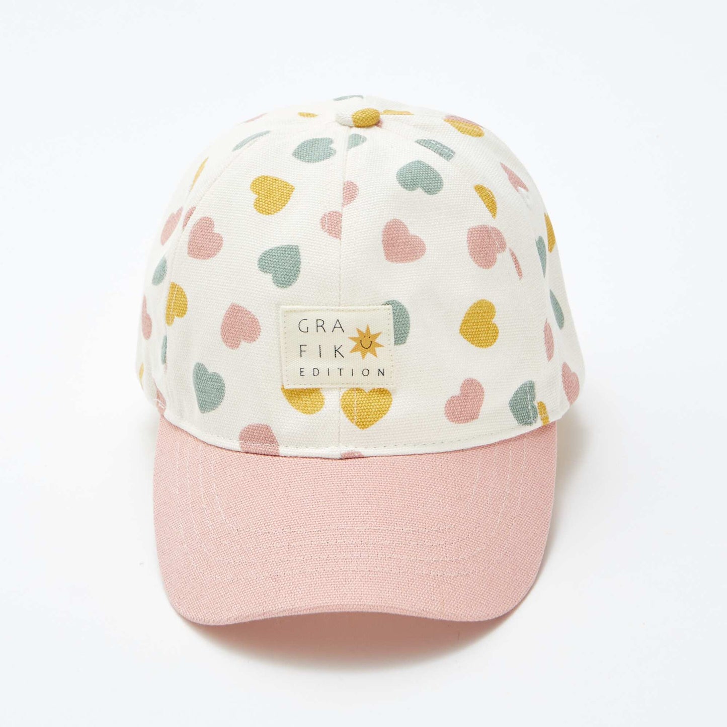 Gorra de tela con estampado ROSA