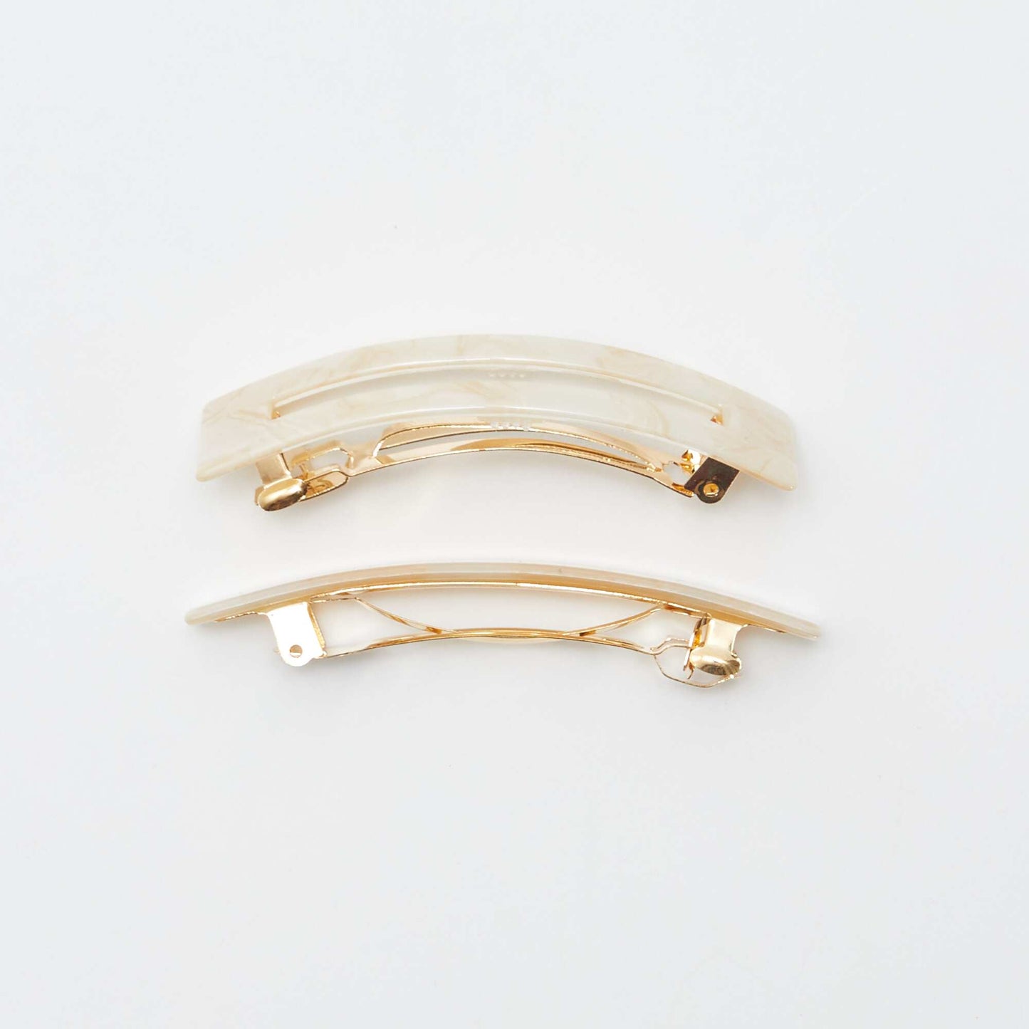 Pack de 2 horquillas efecto marmolado BLANCO