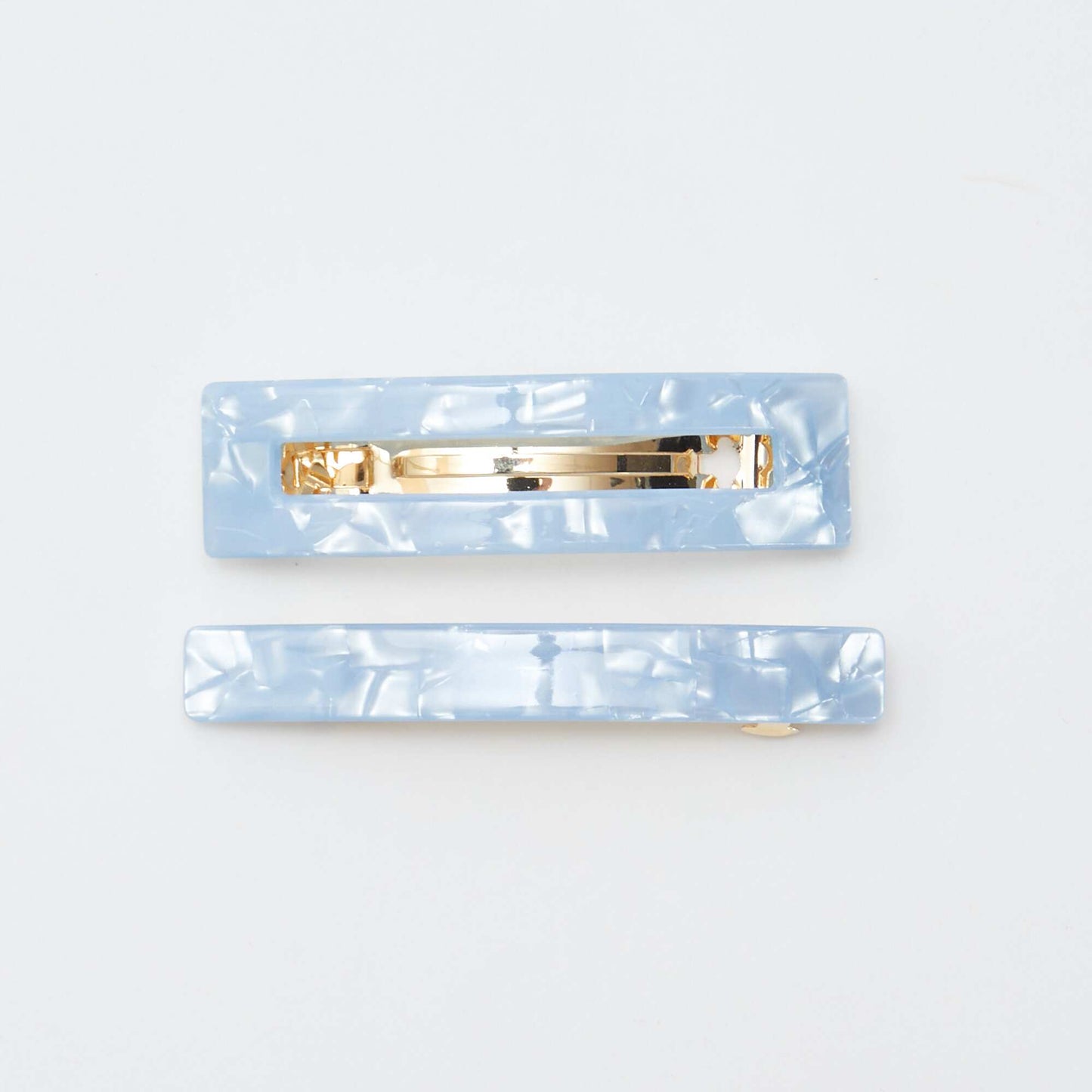 Pack de 2 horquillas efecto marmolado AZUL